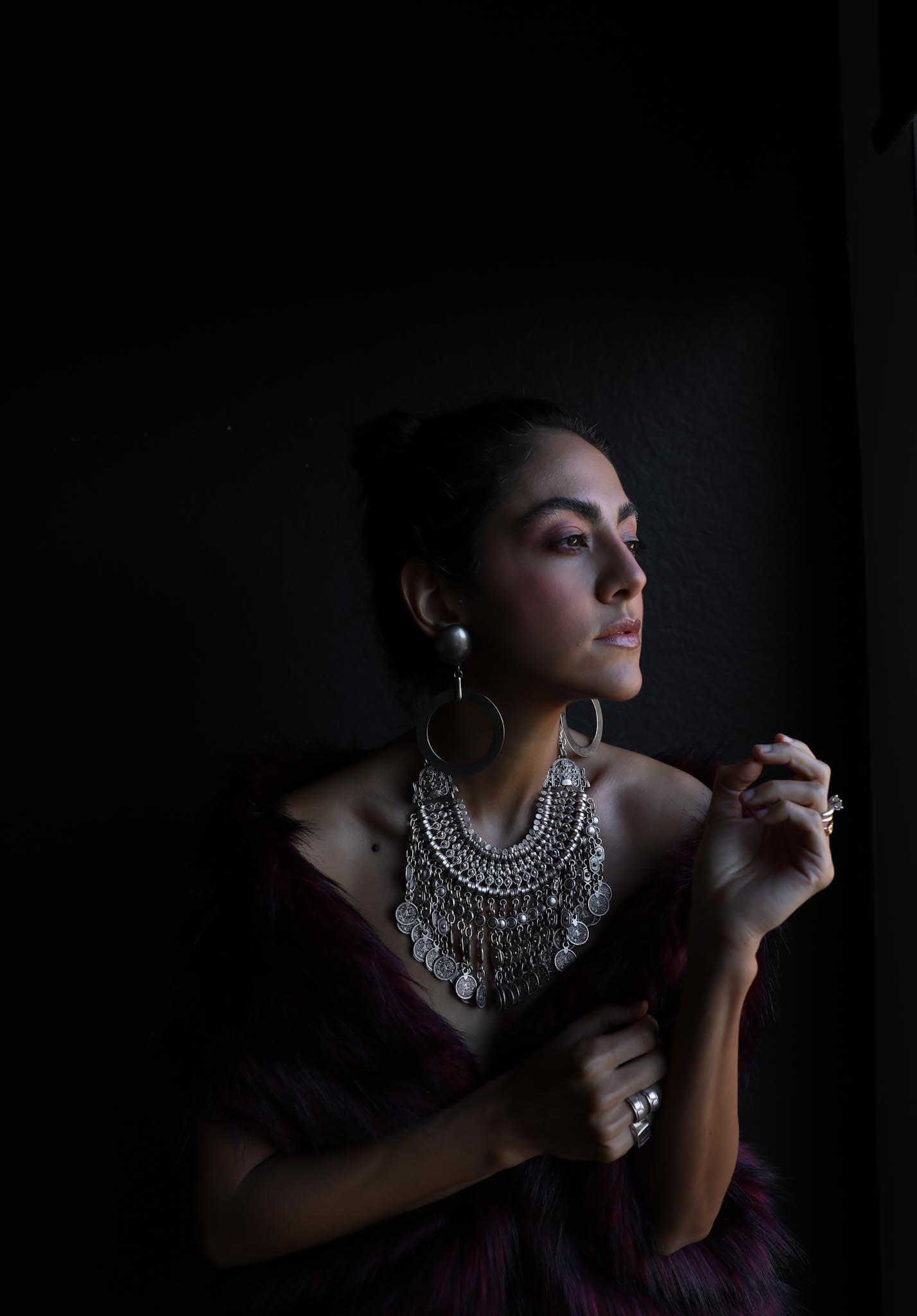Celestial Coin Cascade Necklace|Vintage Baazaar 