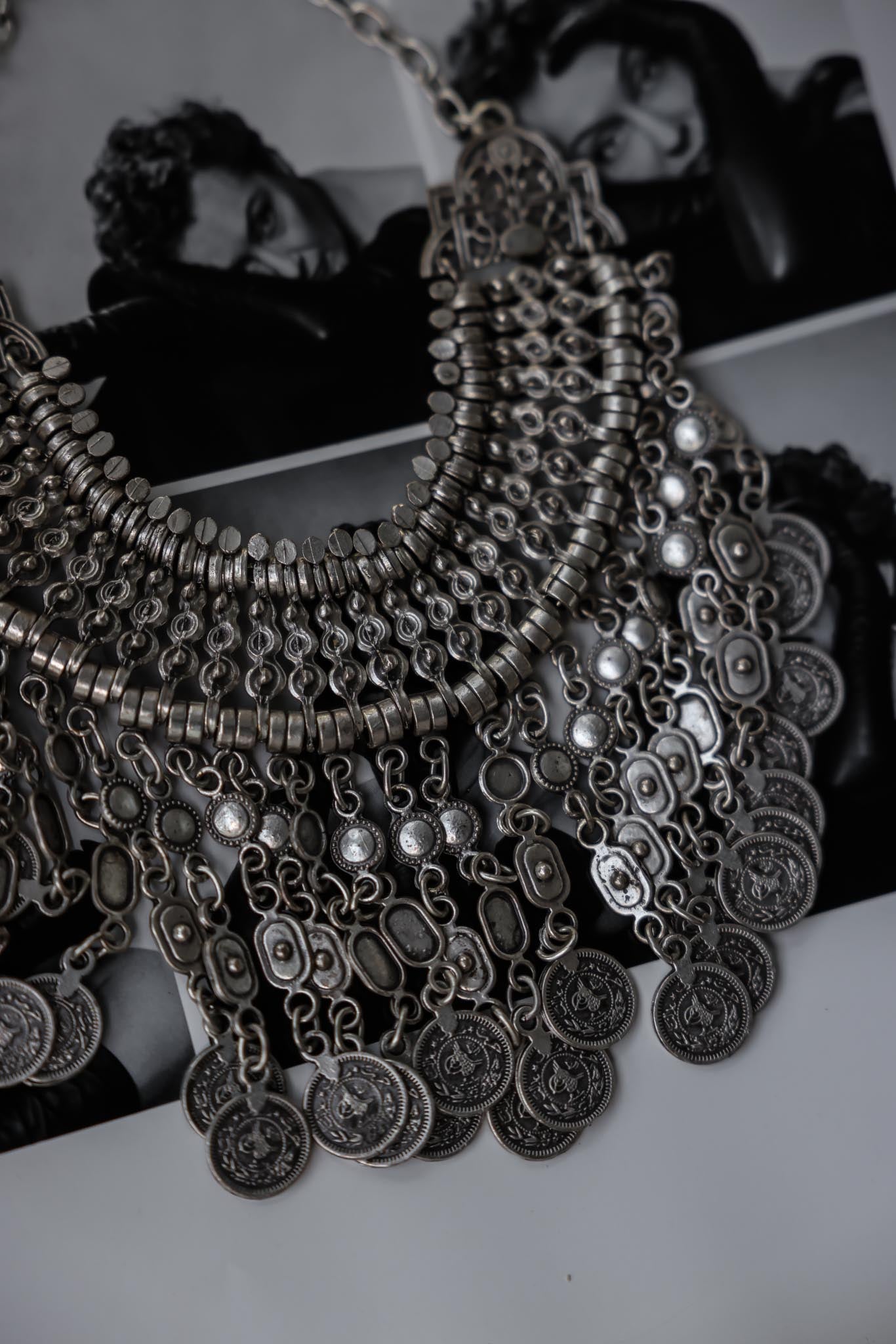 Celestial Coin Cascade Necklace|Vintage Baazaar 