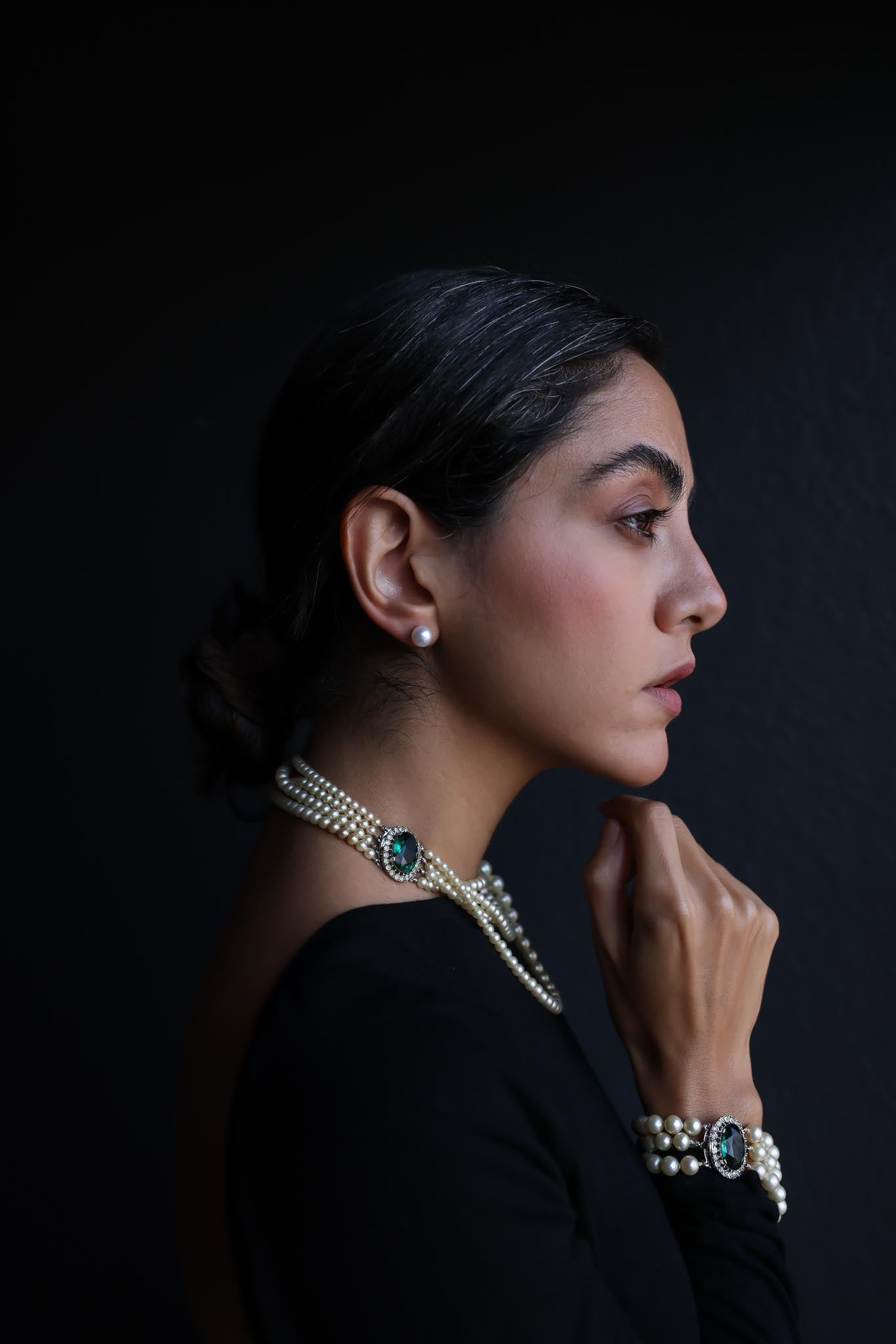 Trifari Emerald Grace  Pearl Jewelry set|Vintage Baazaar 