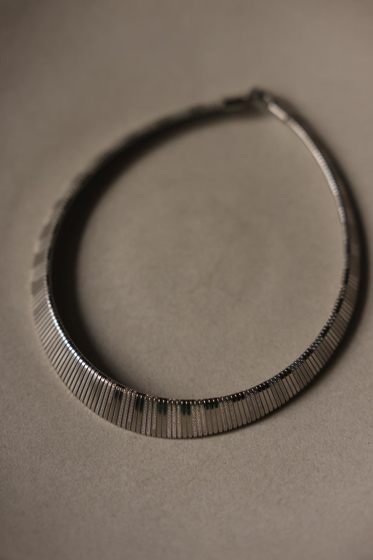 Silver Tone Omega Chain Necklace