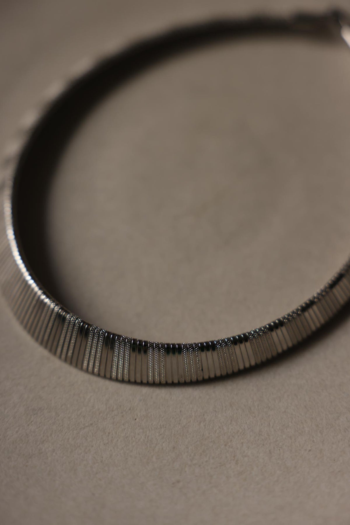 Silver Tone Omega Chain Necklace