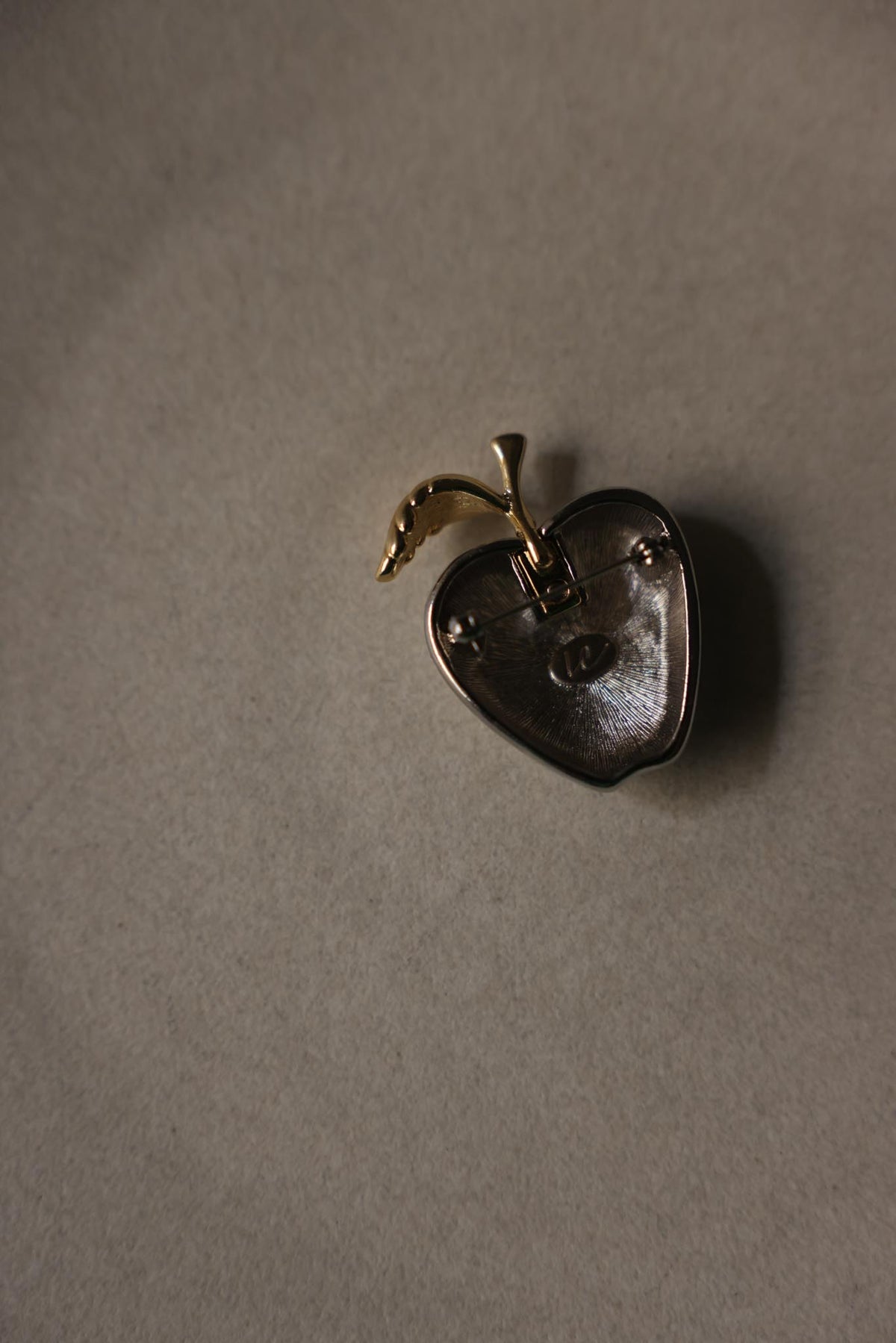 Silver & Gold Tone Apple Brooch