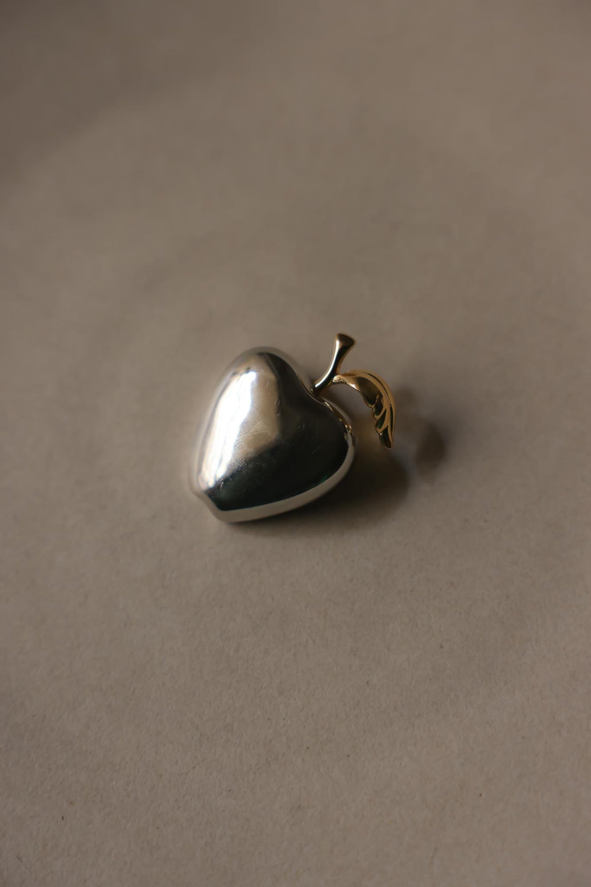 Silver & Gold Tone Apple Brooch