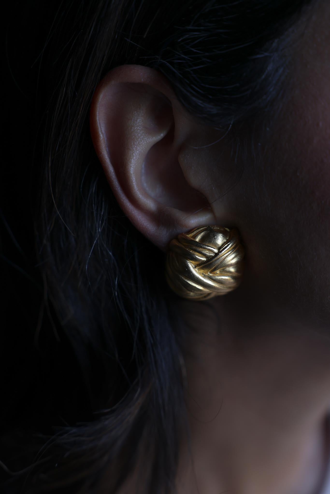 Matte Gold Runway Diva Earrings|Vintage Baazaar 