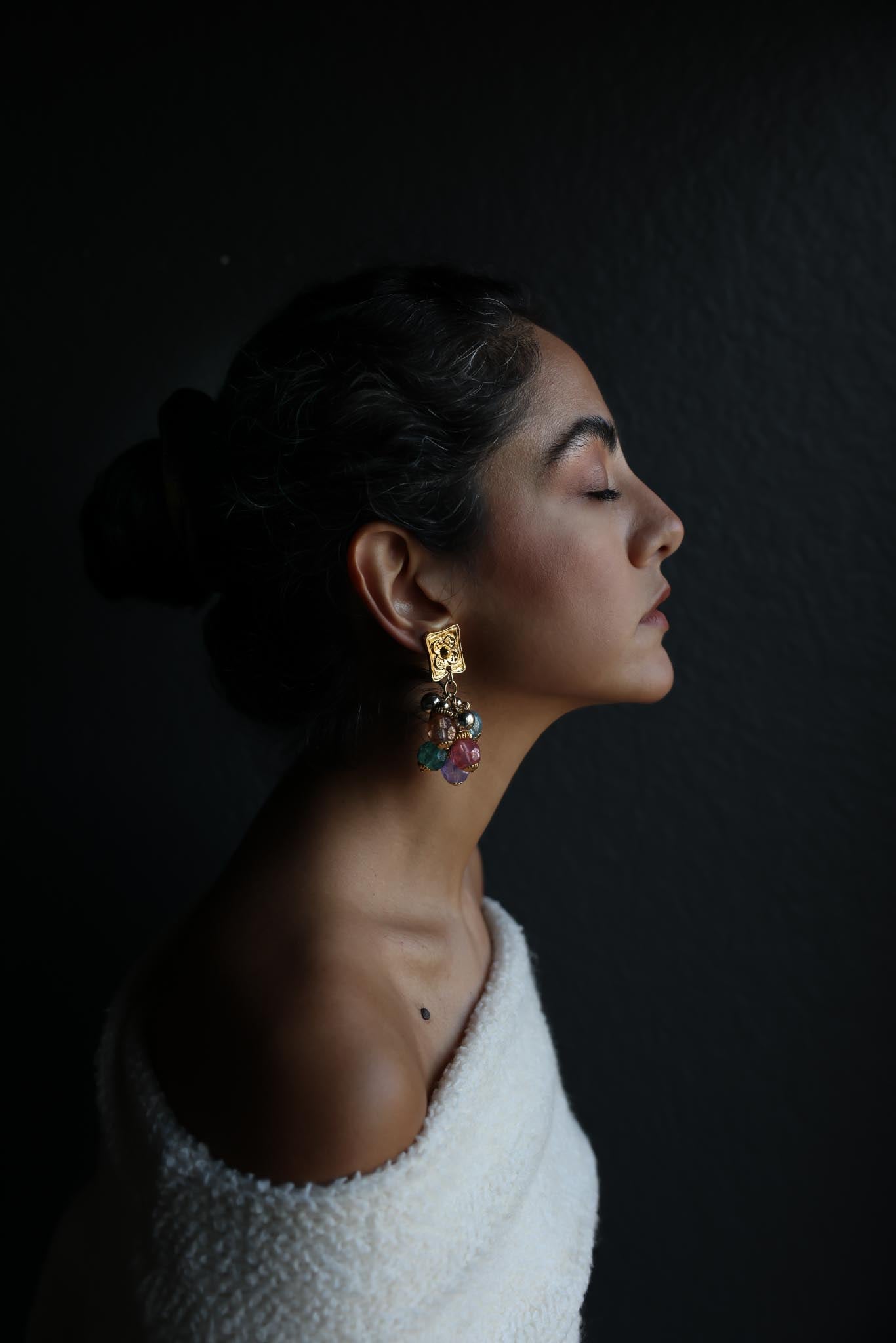 Golden Carnival Drop Earrings|Vintage Baazaar 