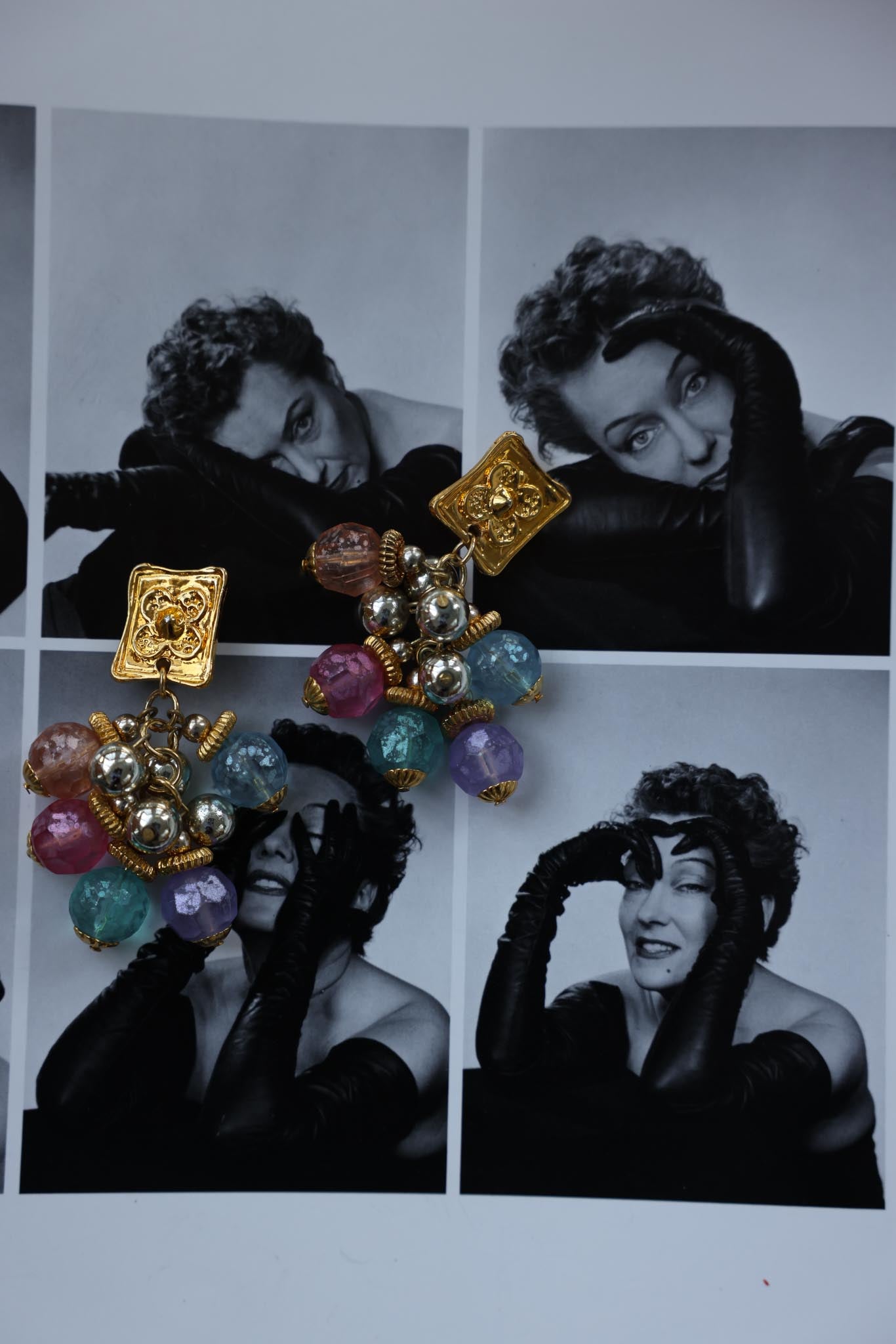 Golden Carnival Drop Earrings|Vintage Baazaar 