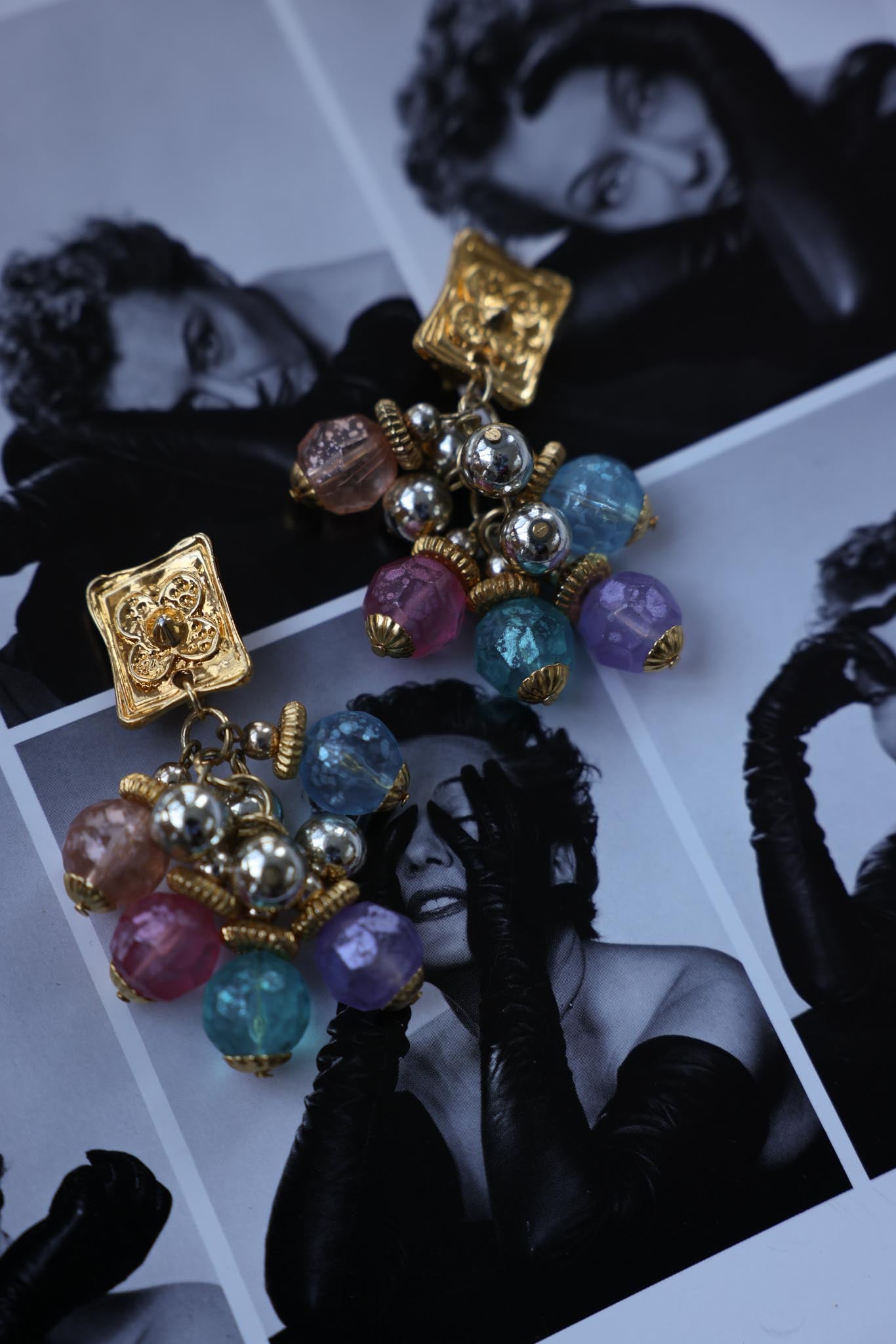 Golden Carnival Drop Earrings|Vintage Baazaar 
