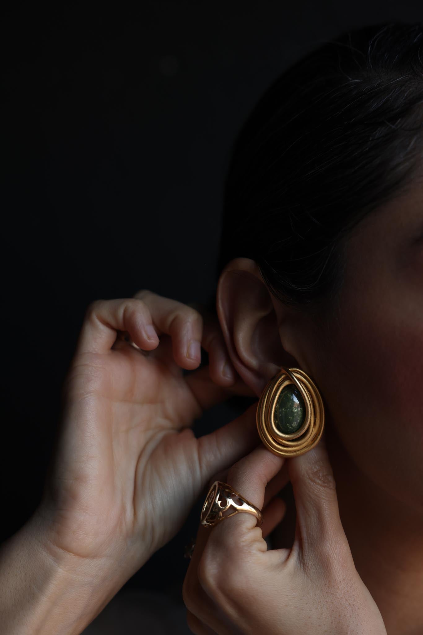 Norma Jean 10K Gold-Filled Clip-On Earrings - 1980s|Vintage Baazaar 