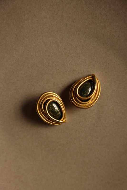 Norma Jean 10K Gold-Filled Clip-On Earrings - 1980s|Vintage Baazaar 
