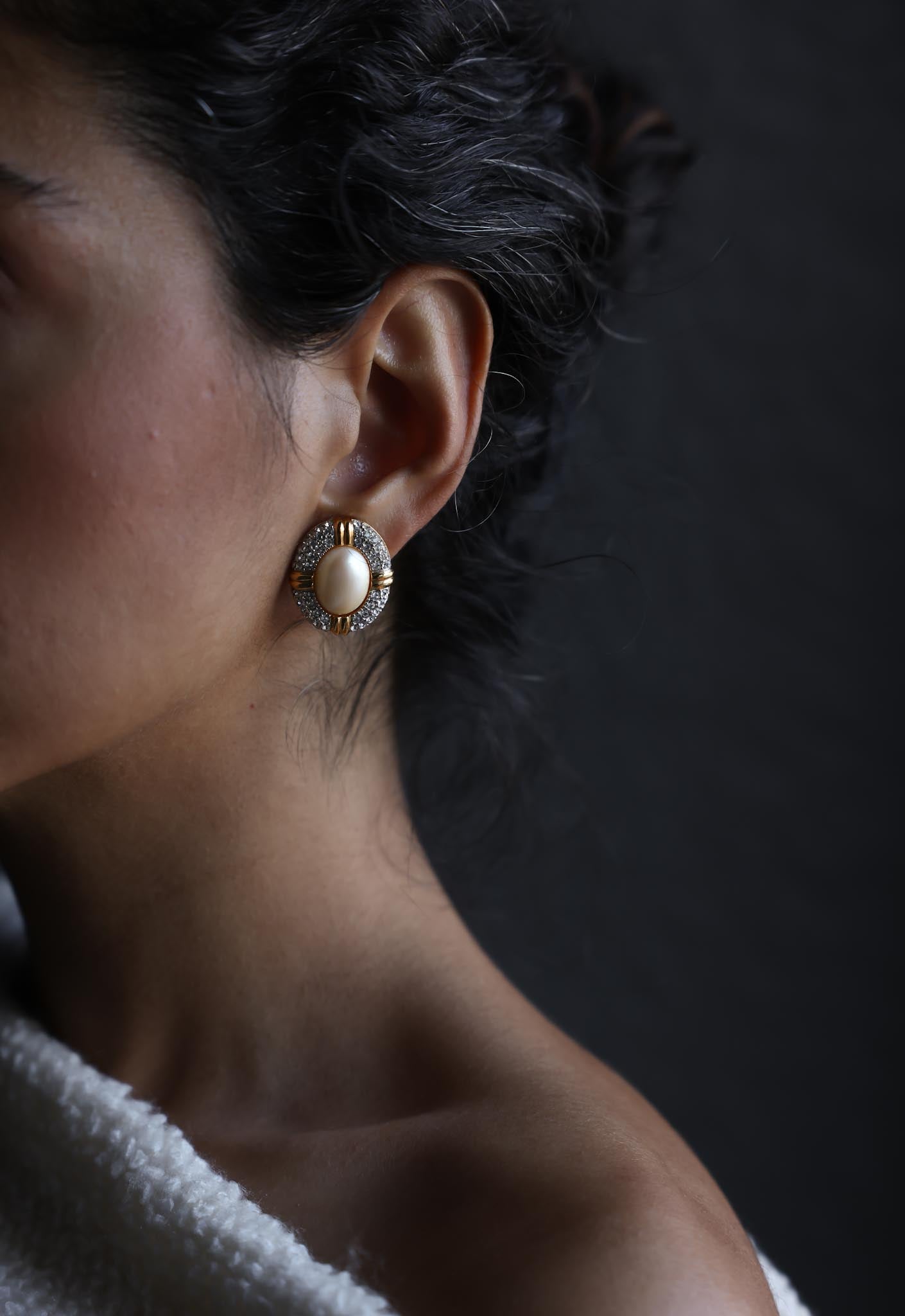 Pearl Elegance  Earrings|Vintage Baazaar 