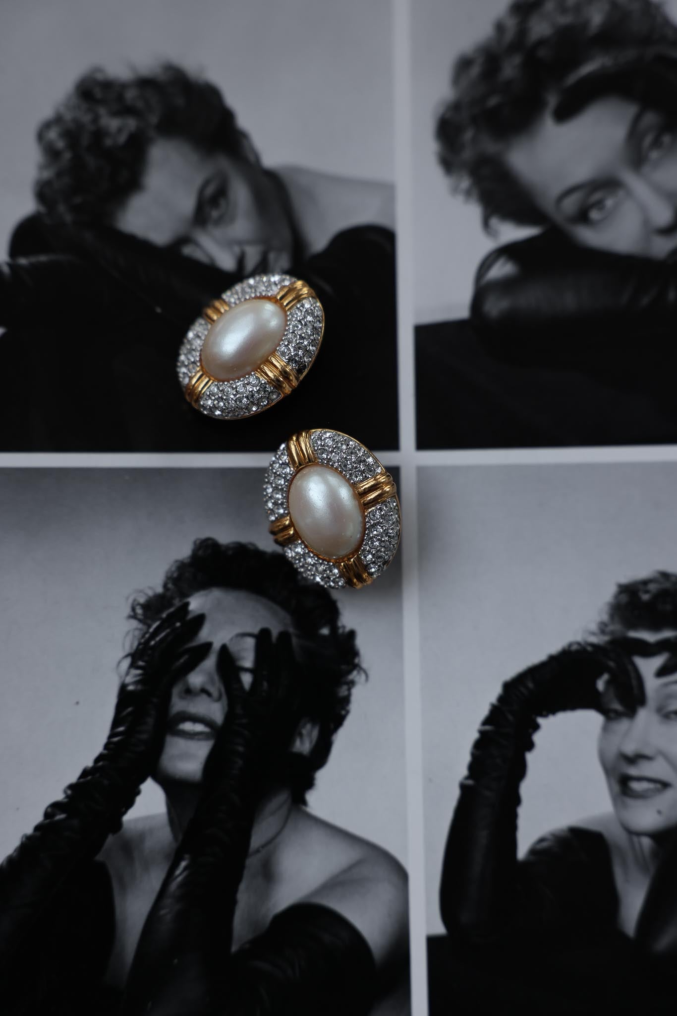 Pearl Elegance  Earrings|Vintage Baazaar 