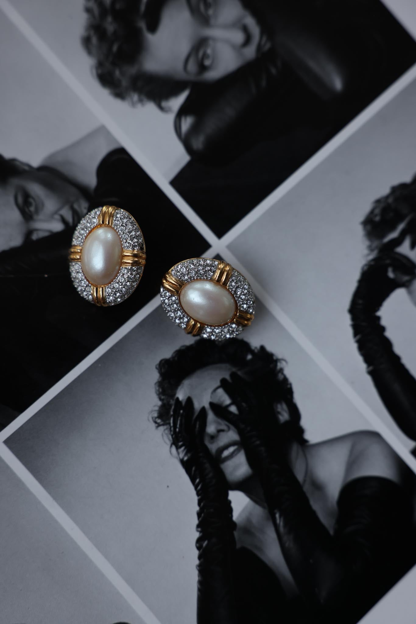 Pearl Elegance  Earrings|Vintage Baazaar 
