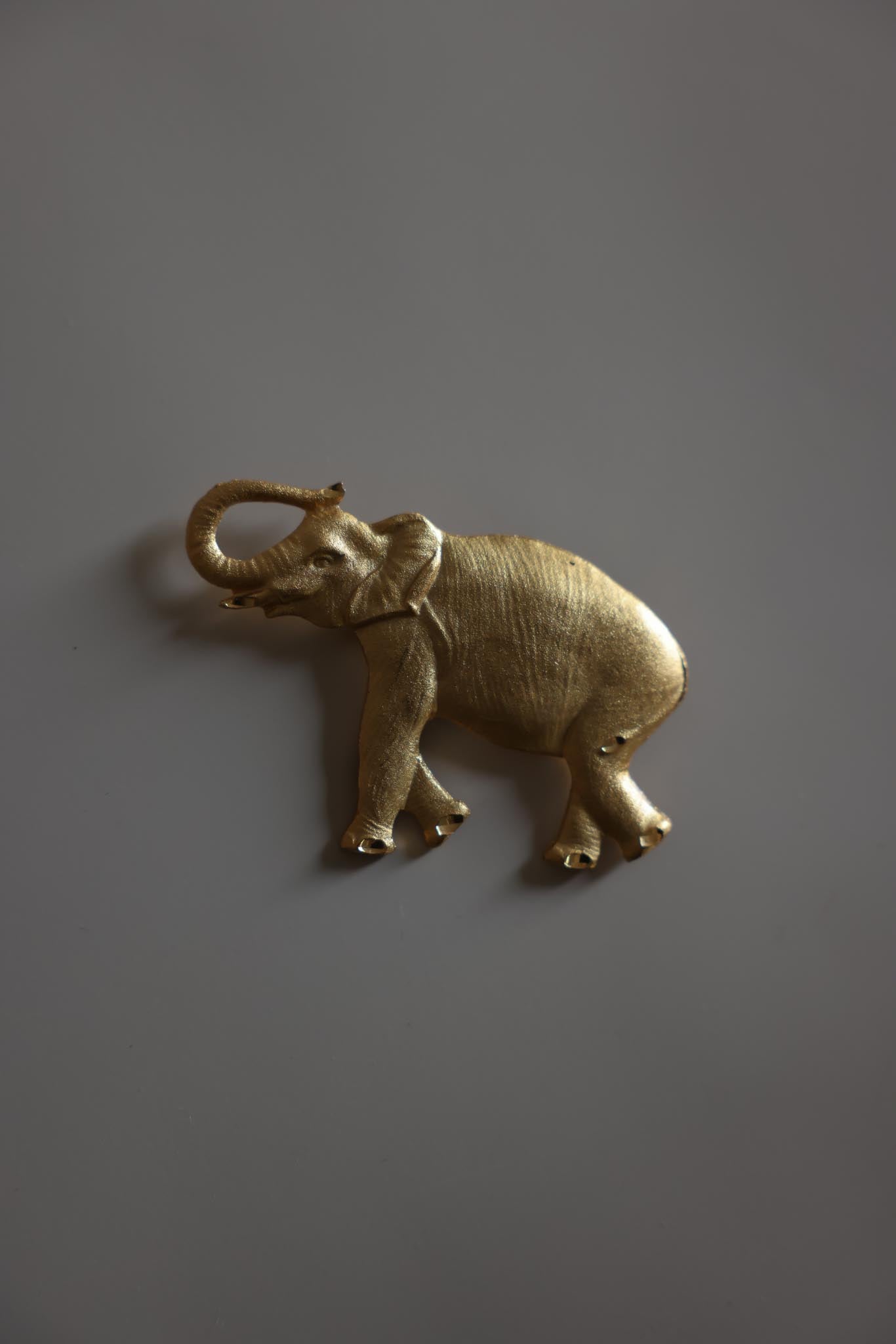 Gold-Tone Elephant Brooch