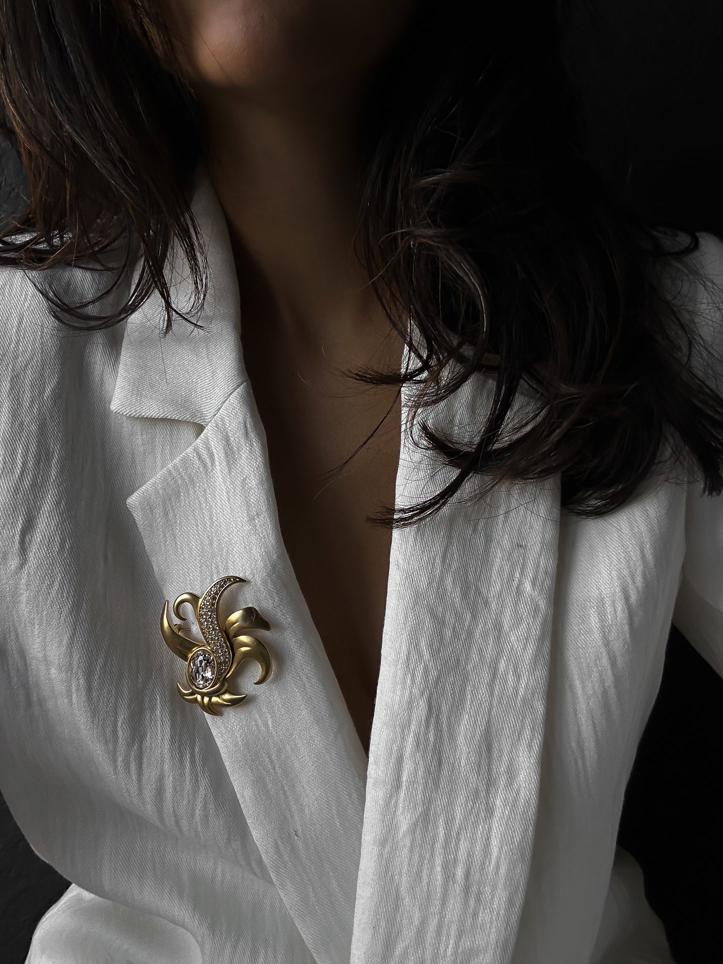 Swan Signed Swarovski Brooch|Vintage Baazaar 