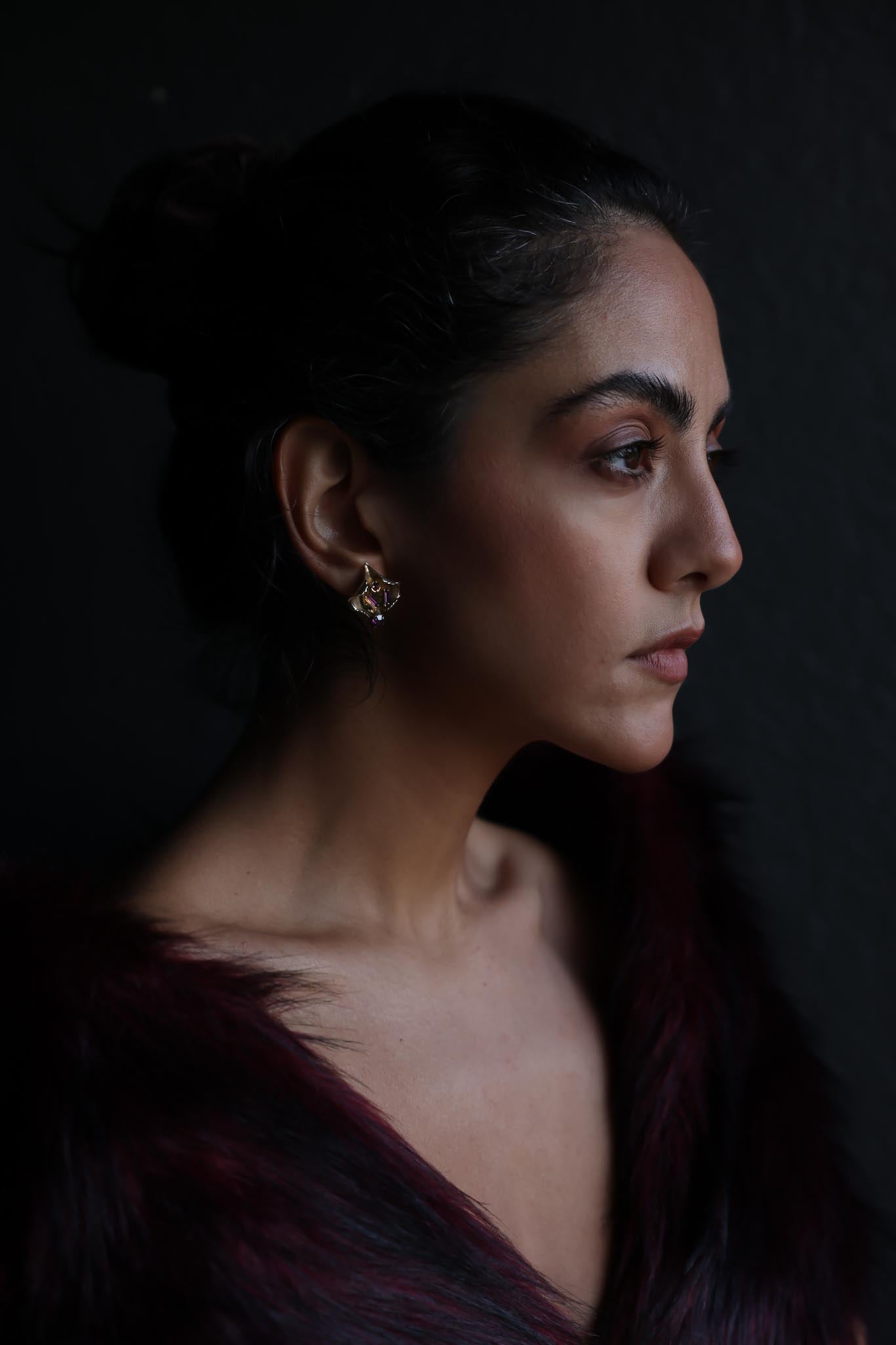 Glow Amethyst Earrings|Vintage Baazaar 