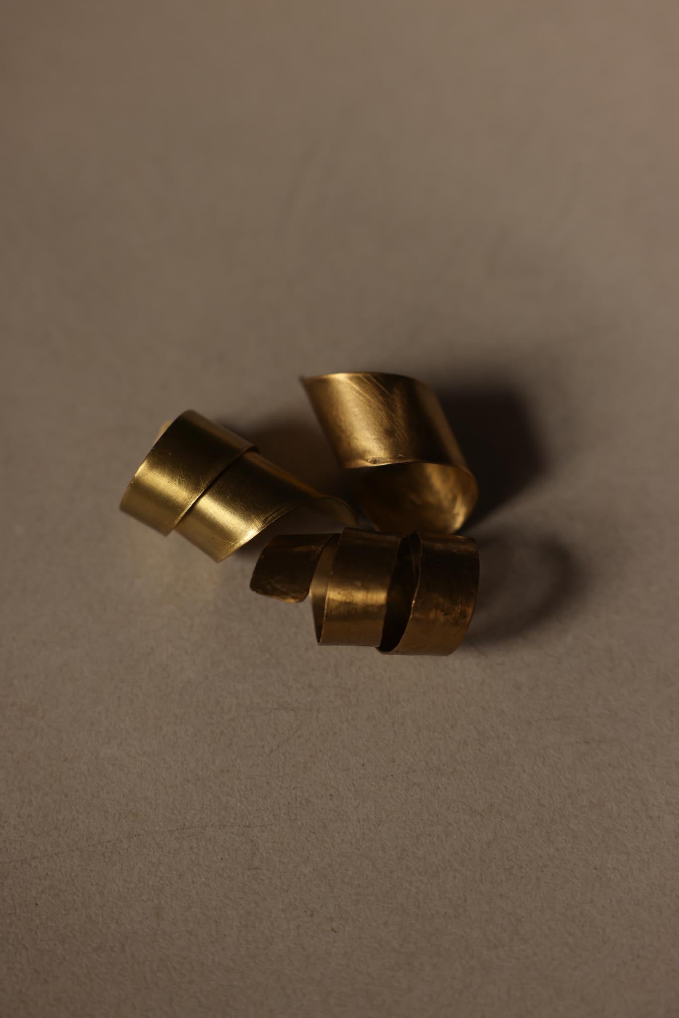 Brass Adjustable Rings – Set of 3 (Non-Vintage)