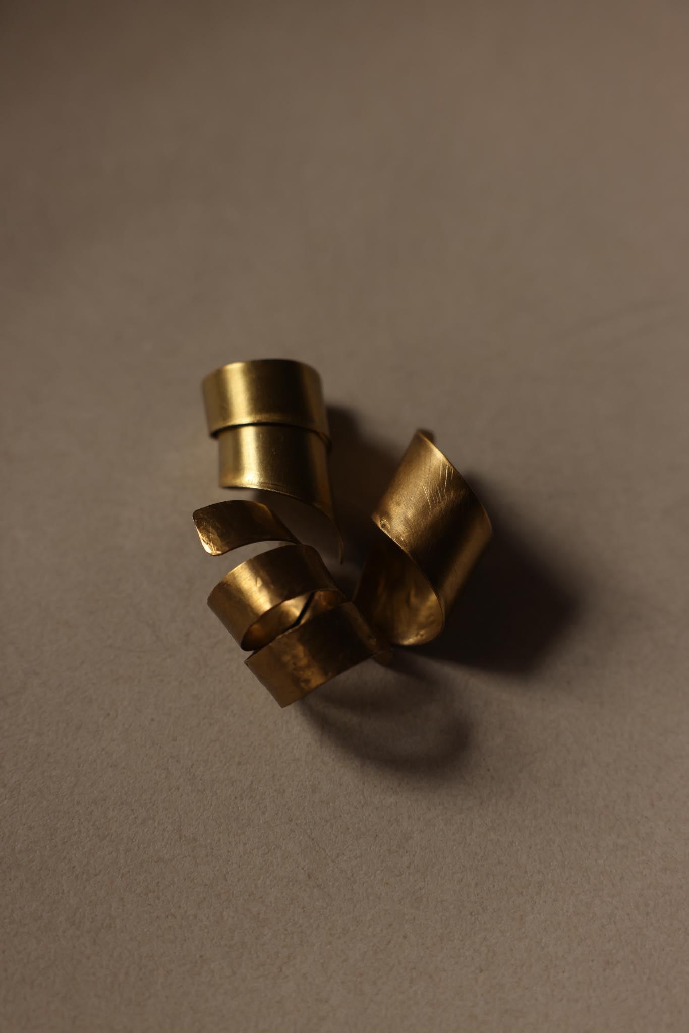 Brass Adjustable Rings – Set of 3 (Non-Vintage)