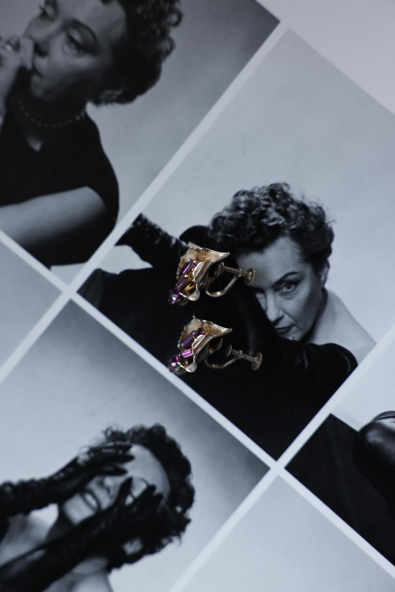 Glow Amethyst Earrings|Vintage Baazaar 