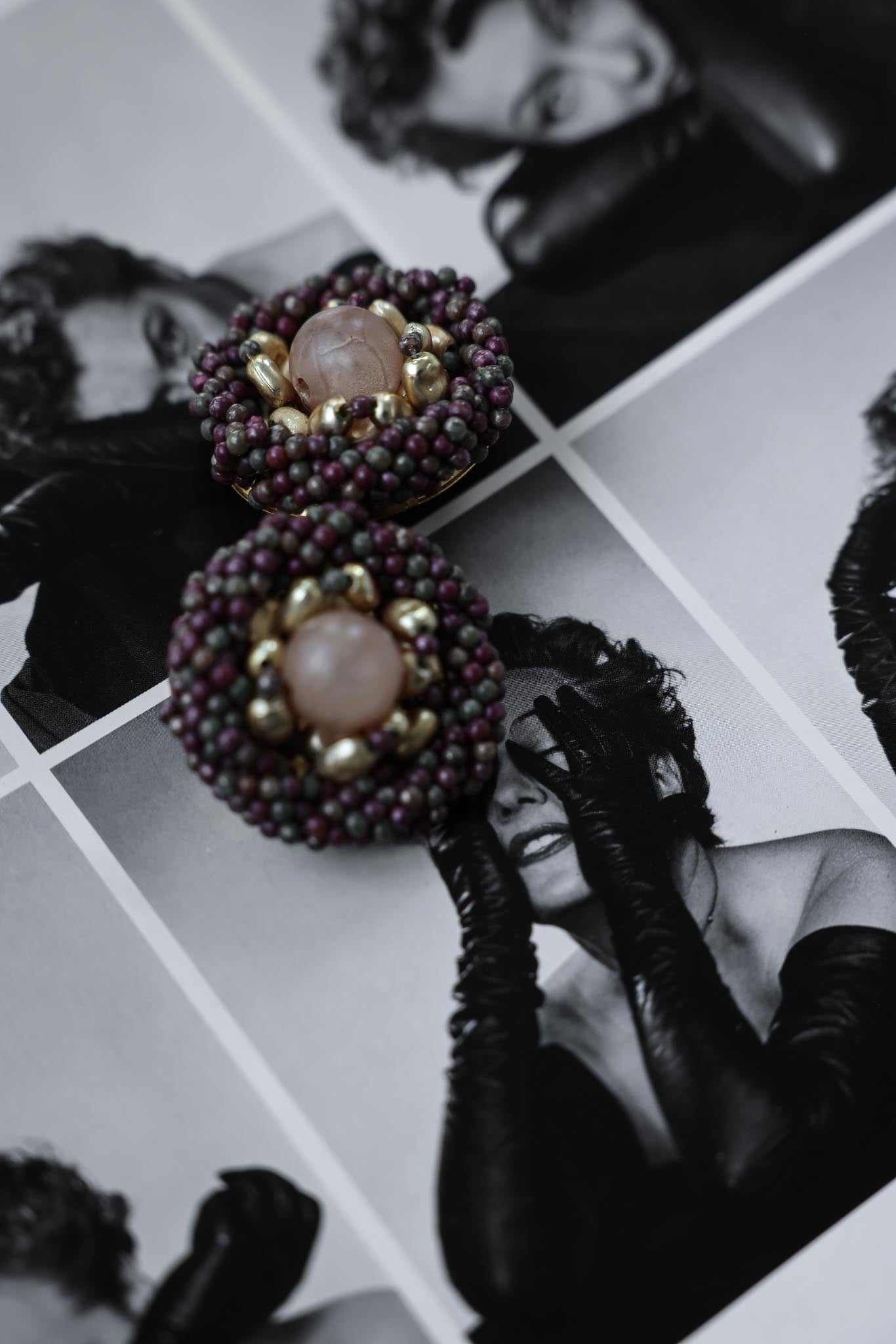 Rose Quartz Radiance Earrings|Vintage Baazaar 