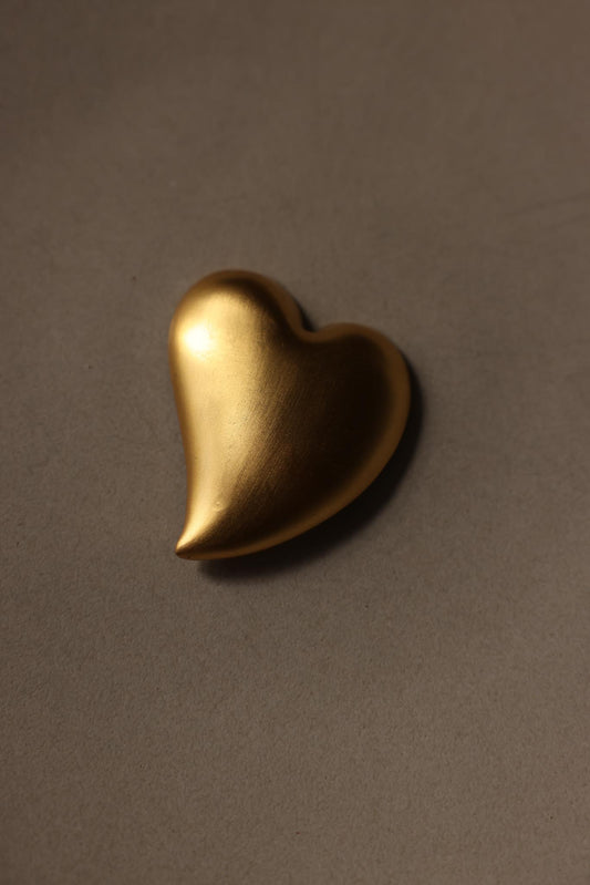Monet Matte Gold Heart Brooch|Vintage Baazaar 