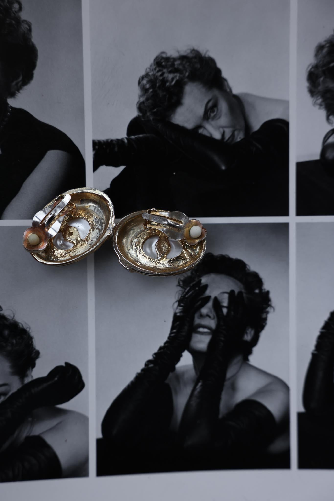 Golden Luxe Pearl Earrings|Vintage Baazaar 
