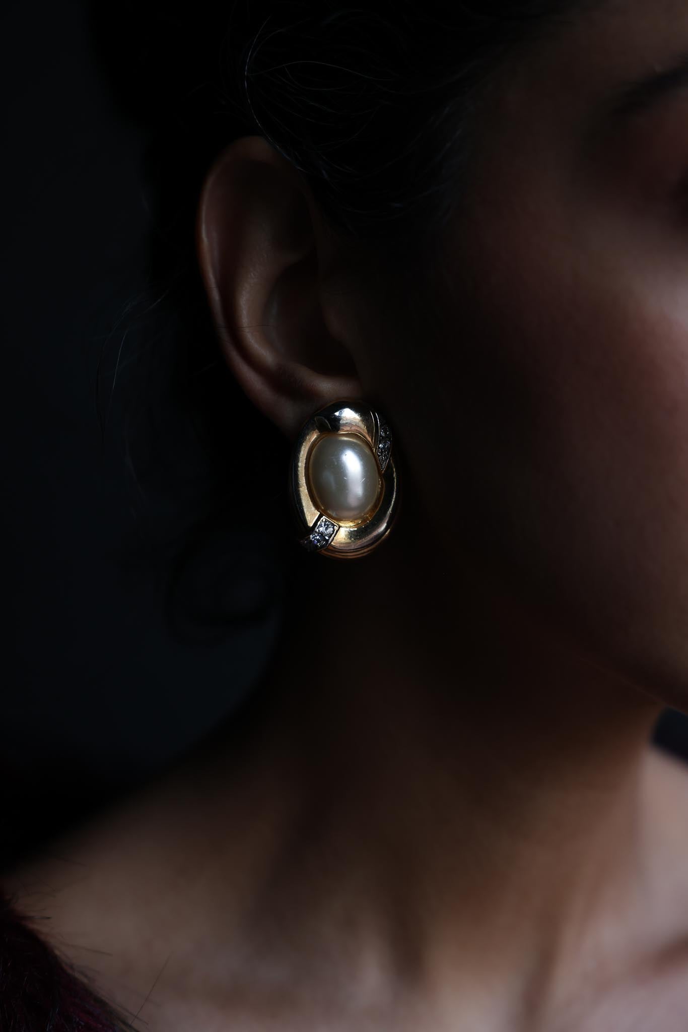 Golden Luxe Pearl Earrings|Vintage Baazaar 