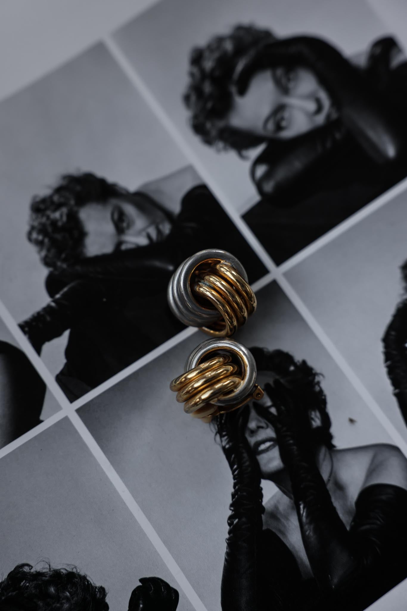 Twilight Two-Tone Earrings|Vintage Baazaar 