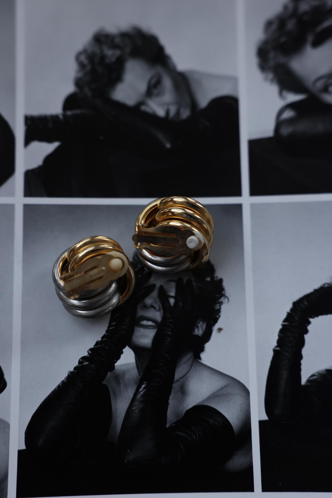 Twilight Two-Tone Earrings|Vintage Baazaar 