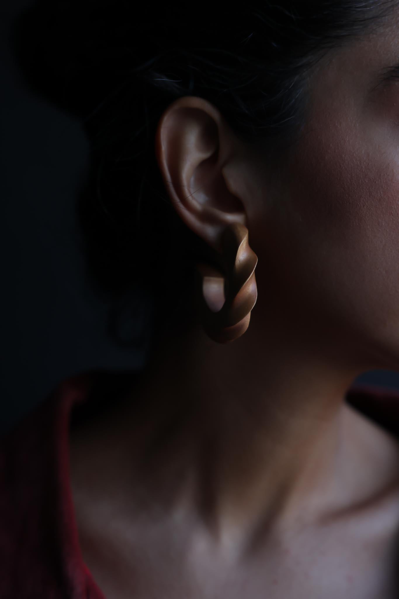 Carved Natural Elegance Earrings|Vintage Baazaar 