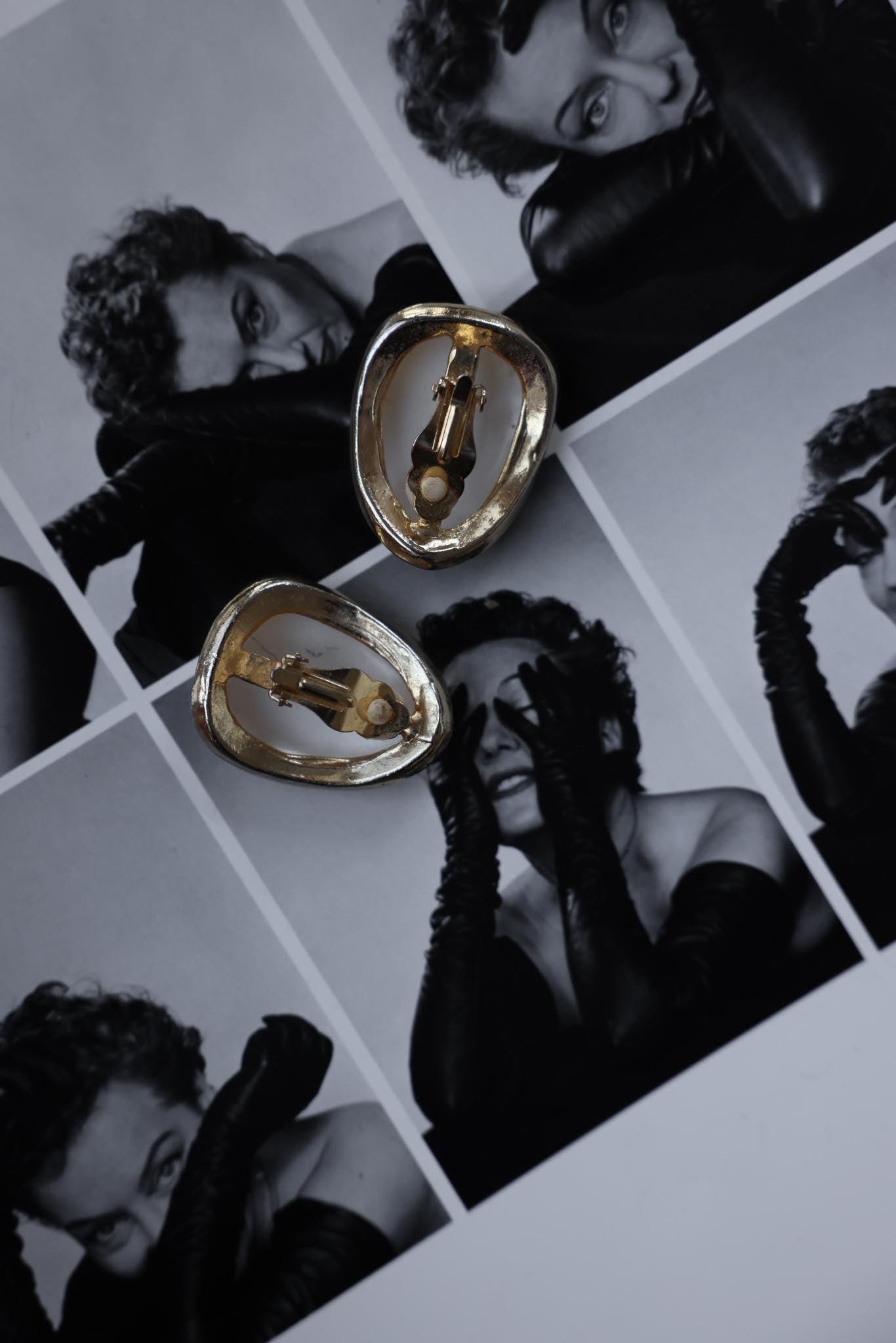 Golden Pearl Teardrop Earrings|Vintage Baazaar 