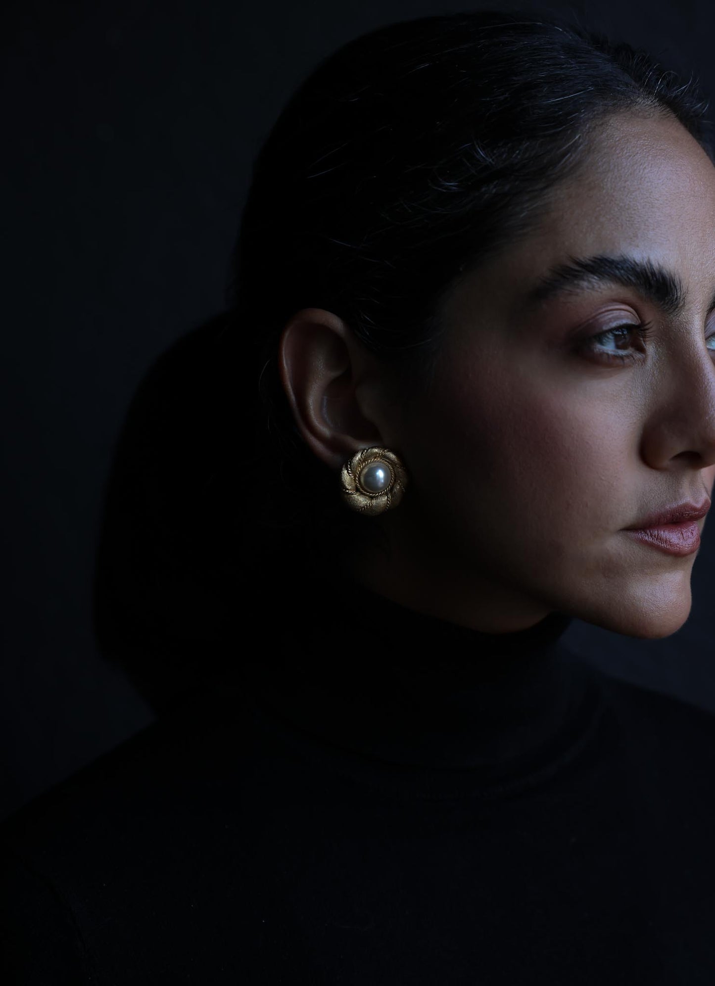 Napier Golden Bloom Pearl Earrings|Vintage Baazaar 