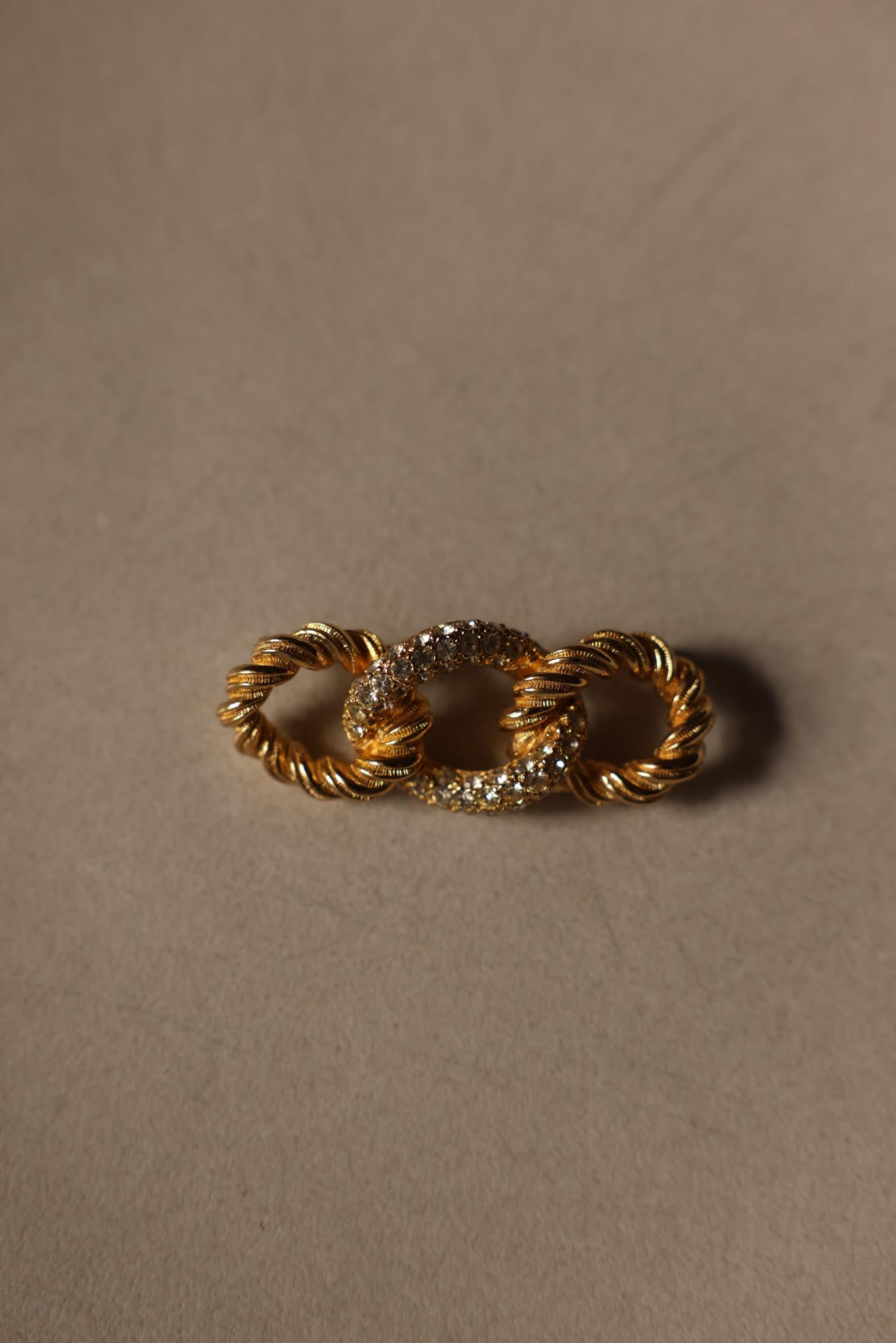 Dior Gold-Tone Brooch with Rhinestones – 1980s Signed|Vintage Baazaar 