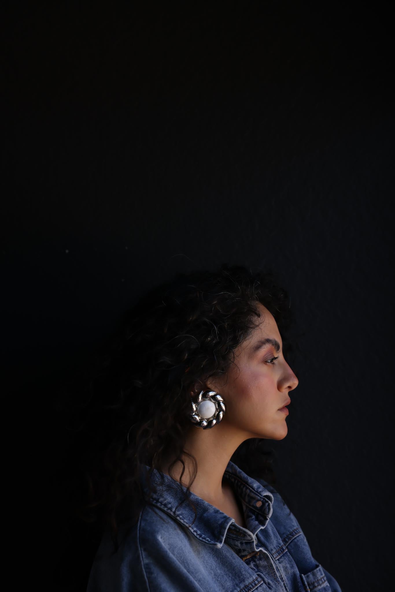 Silver Wreath Clip-On Earrings with White Centers|Vintage Baazaar 
