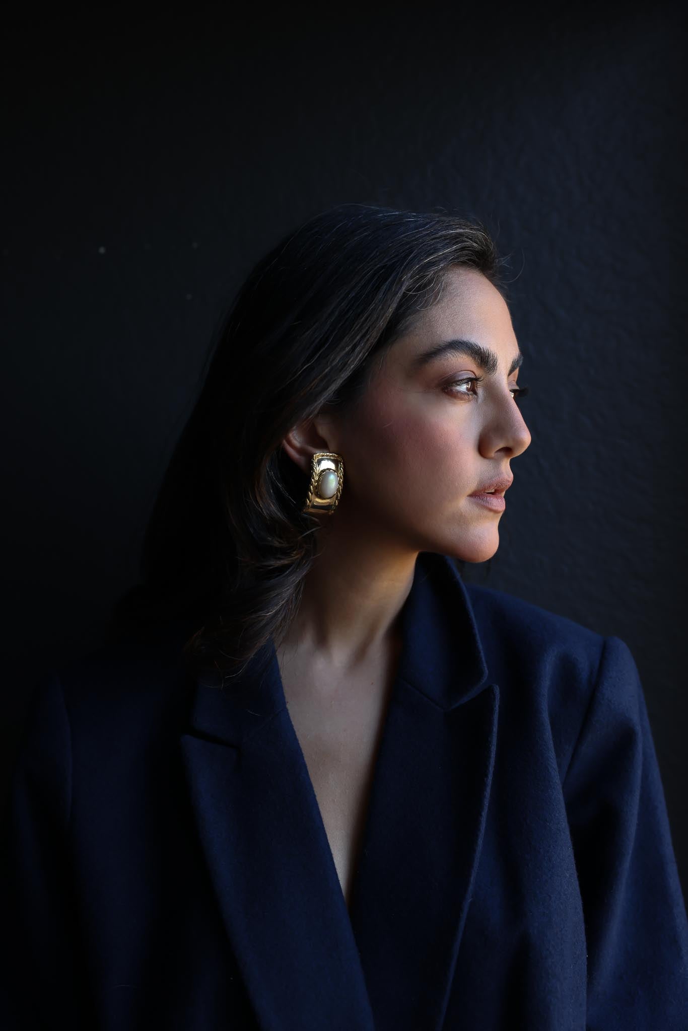 Golden Rope Pearl Earrings|Vintage Baazaar 