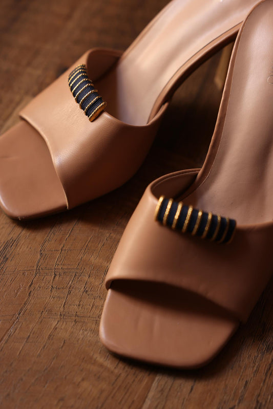 Navy and Gold-Tone Shoe Clips