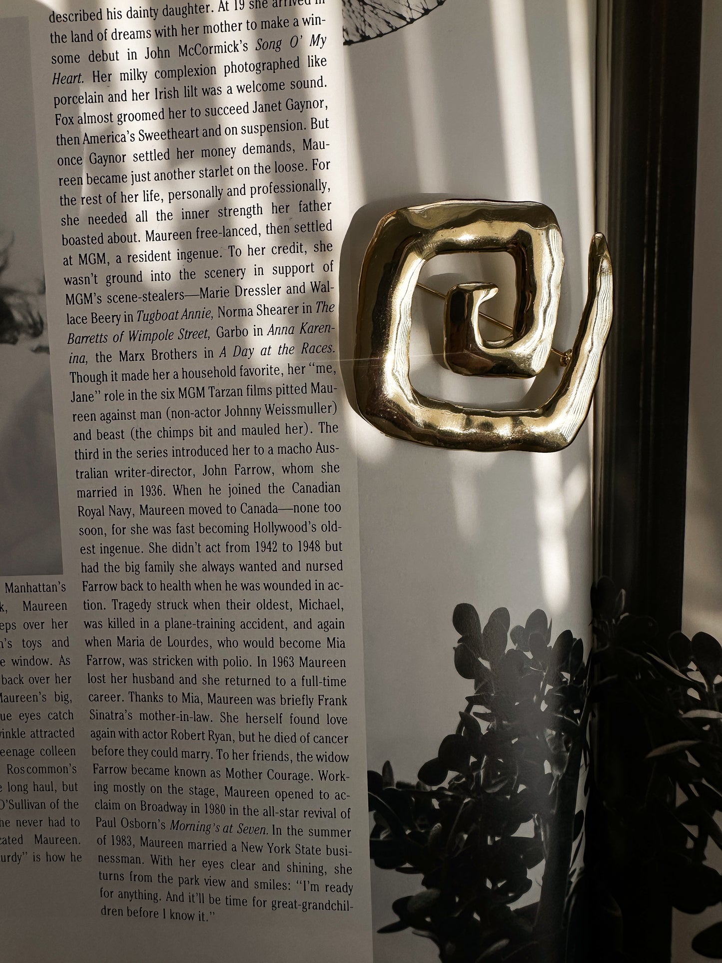 Golden Spiral Brooch|Vintage Baazaar 