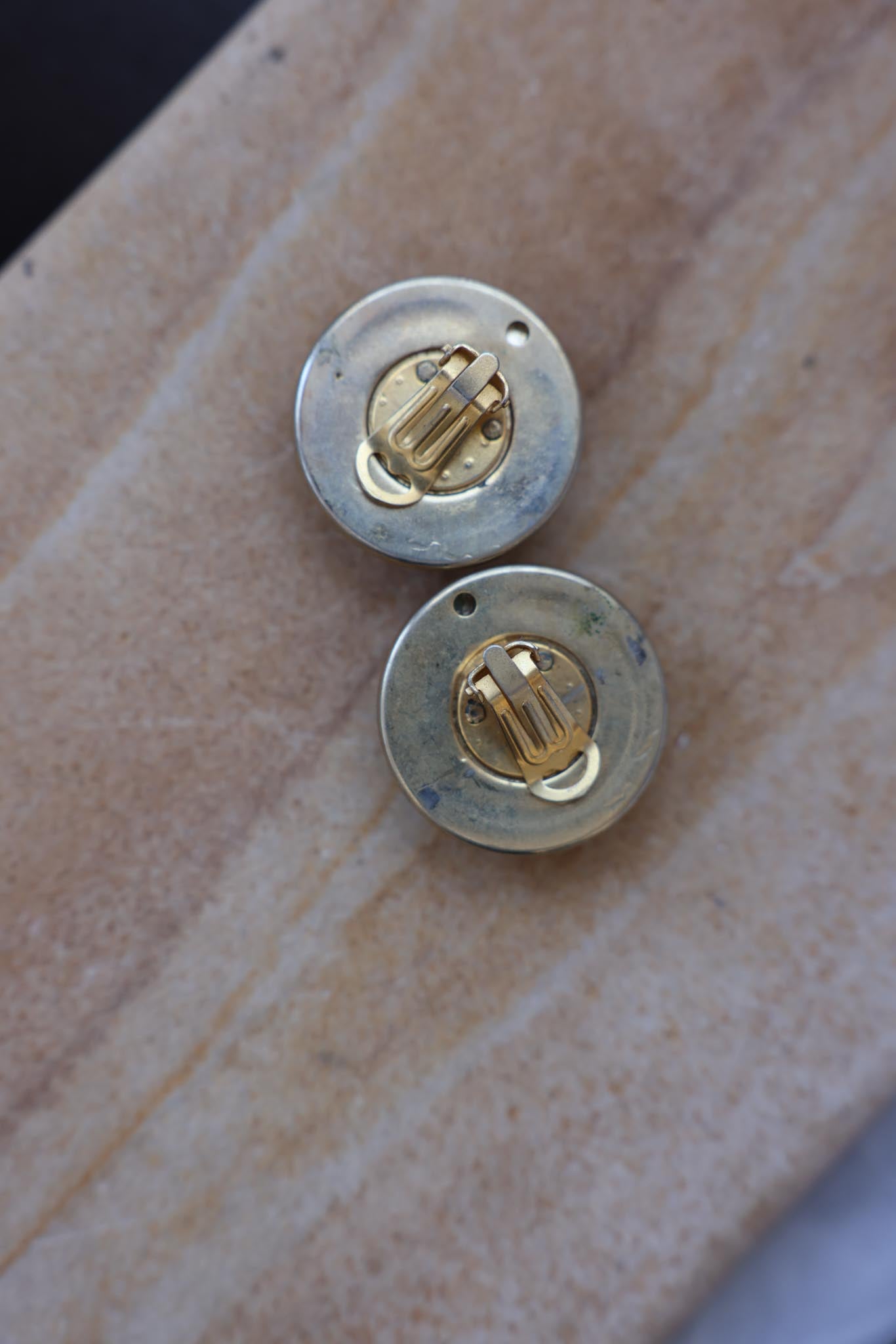 Vintage 1980s Brass  Earrings - Bold Artisan Design|Vintage Baazaar 