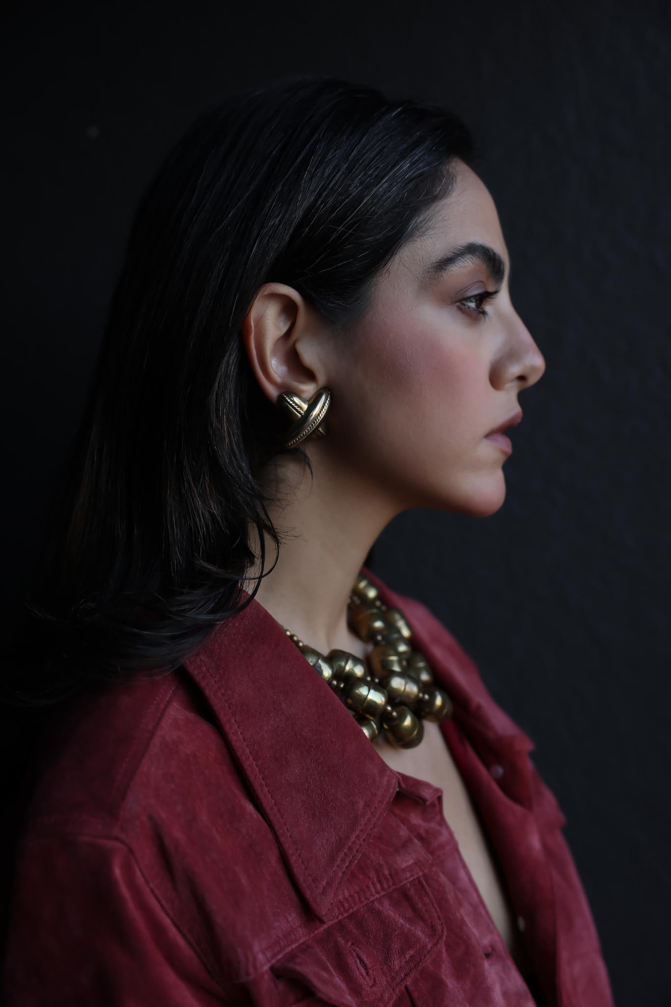 Brass Orbit Earrings|Vintage Baazaar 
