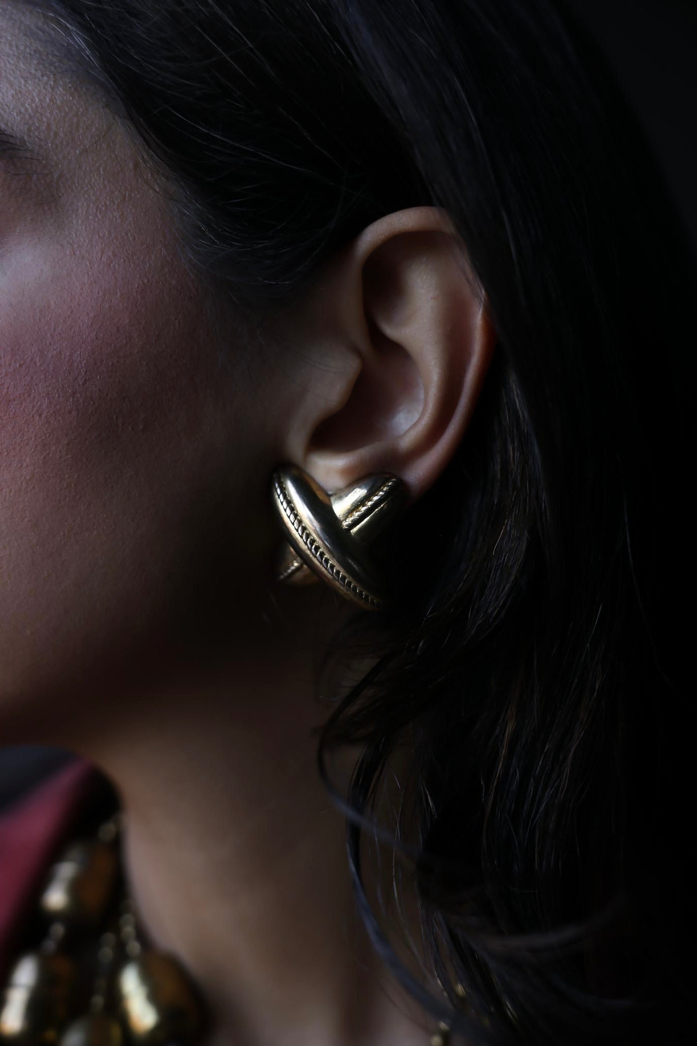 Brass Orbit Earrings|Vintage Baazaar 