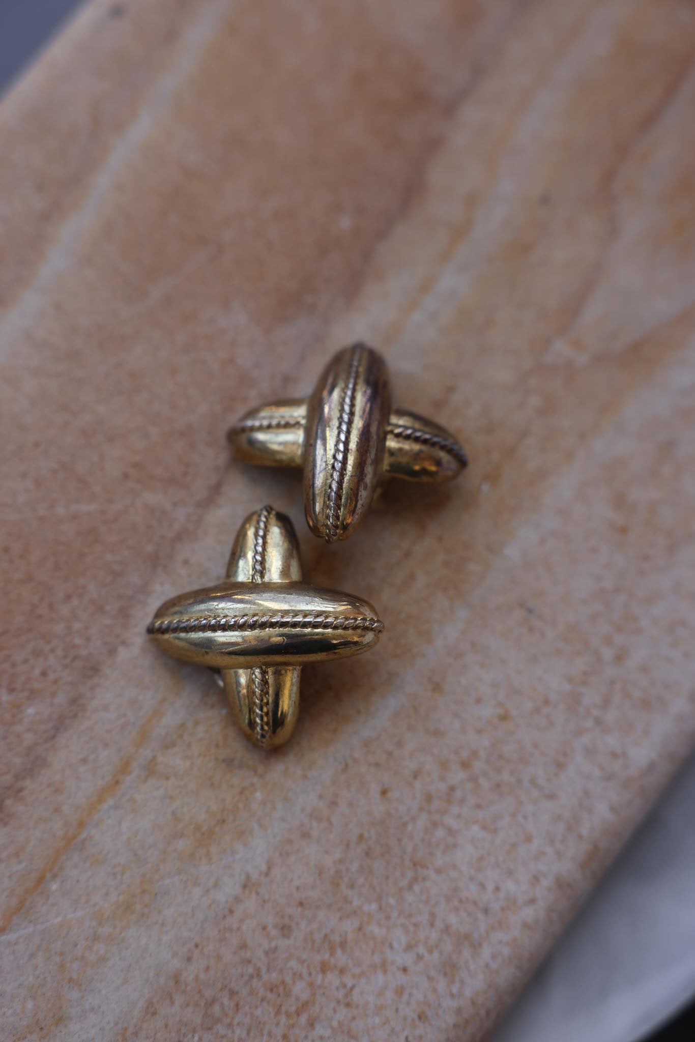 Brass Orbit Earrings|Vintage Baazaar 