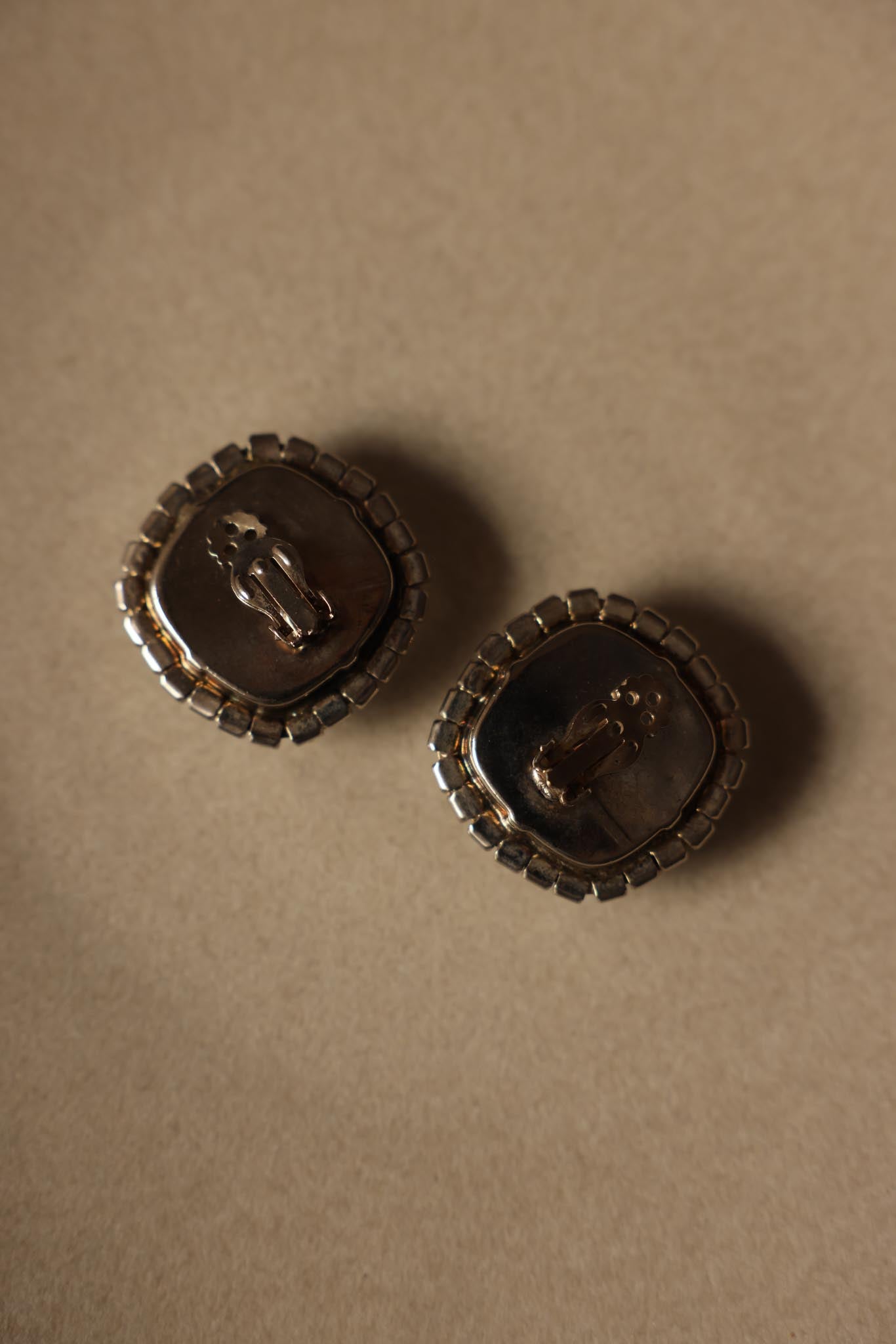 Rhinestone Statement Clip-On Earrings|Vintage Baazaar 