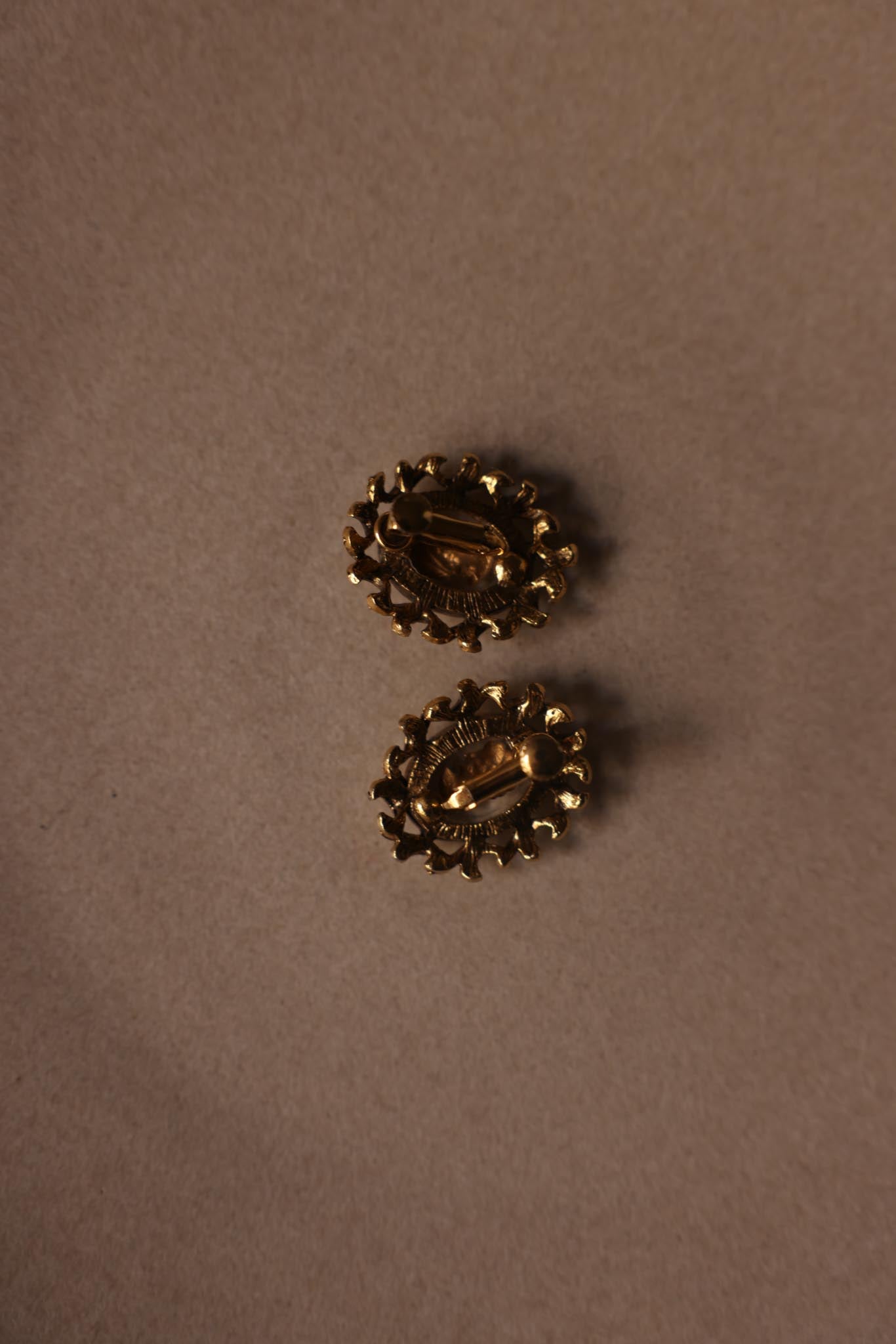 Roman Emperor Cameo Clip-On Earrings
