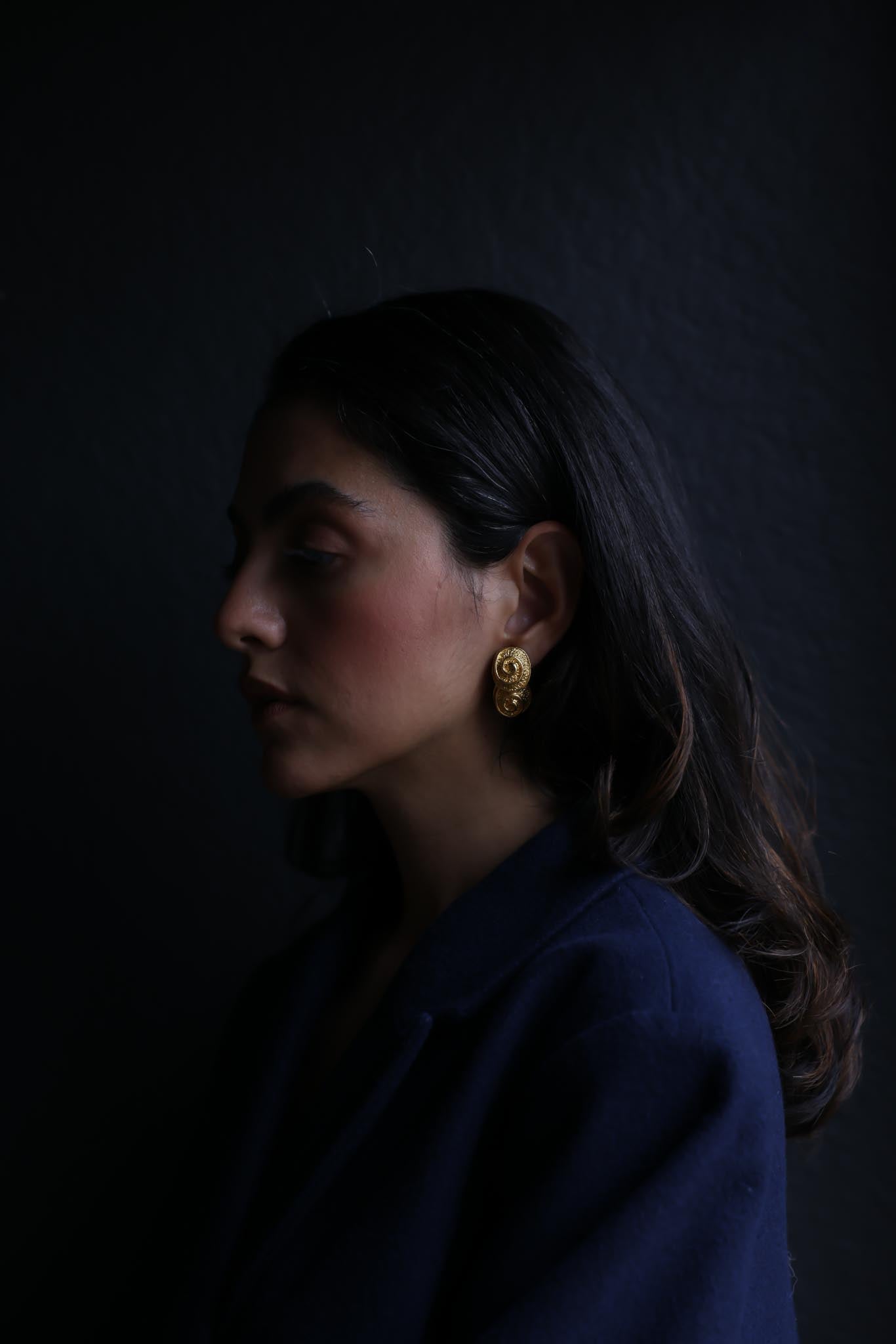 Golden Spiral Earrings|Vintage Baazaar 
