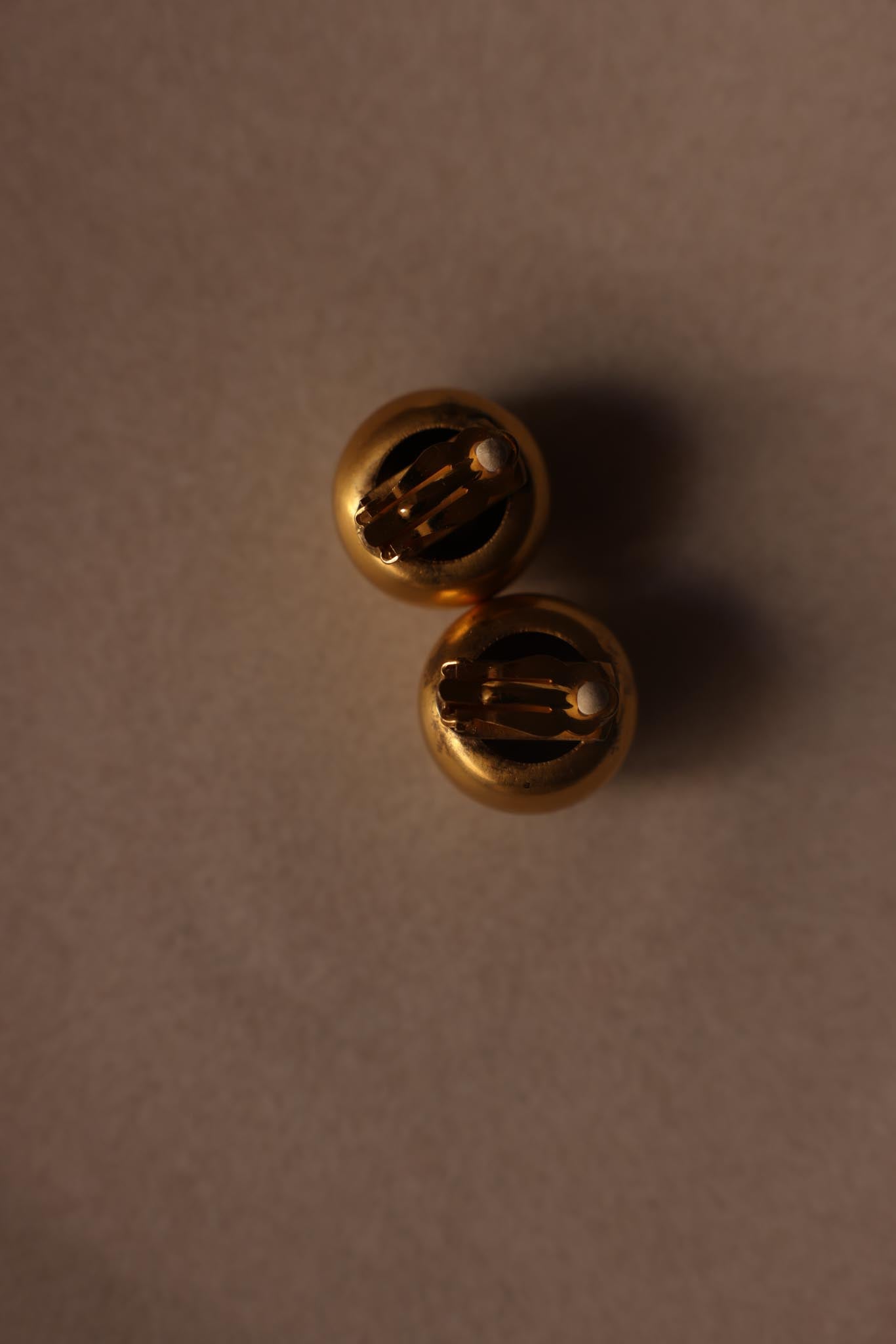 Matte Gold Dome Clip-On Earrings