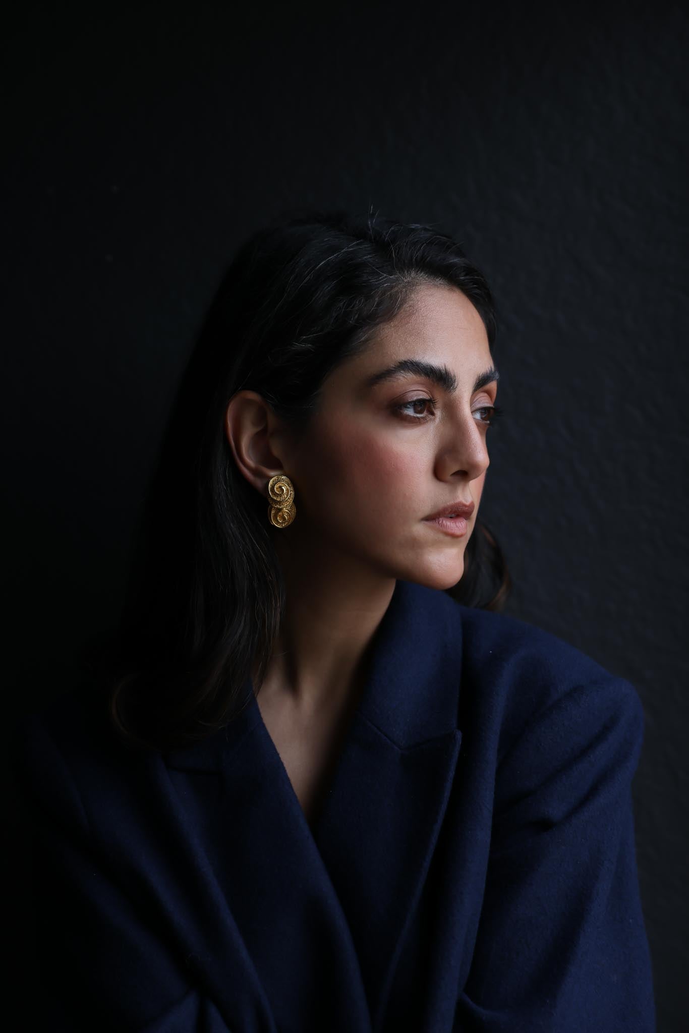 Golden Spiral Earrings|Vintage Baazaar 