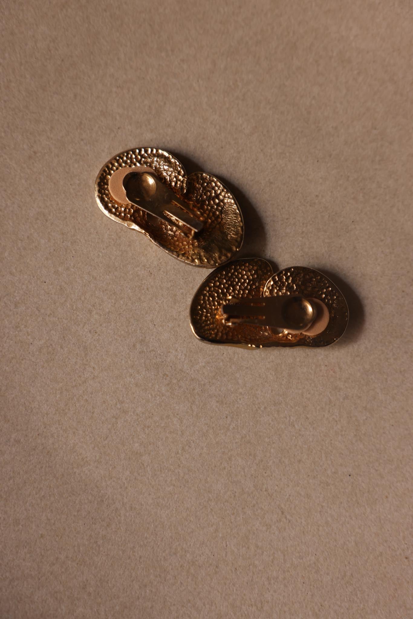Two-Tone Abstract Fan Clip-On Earrings