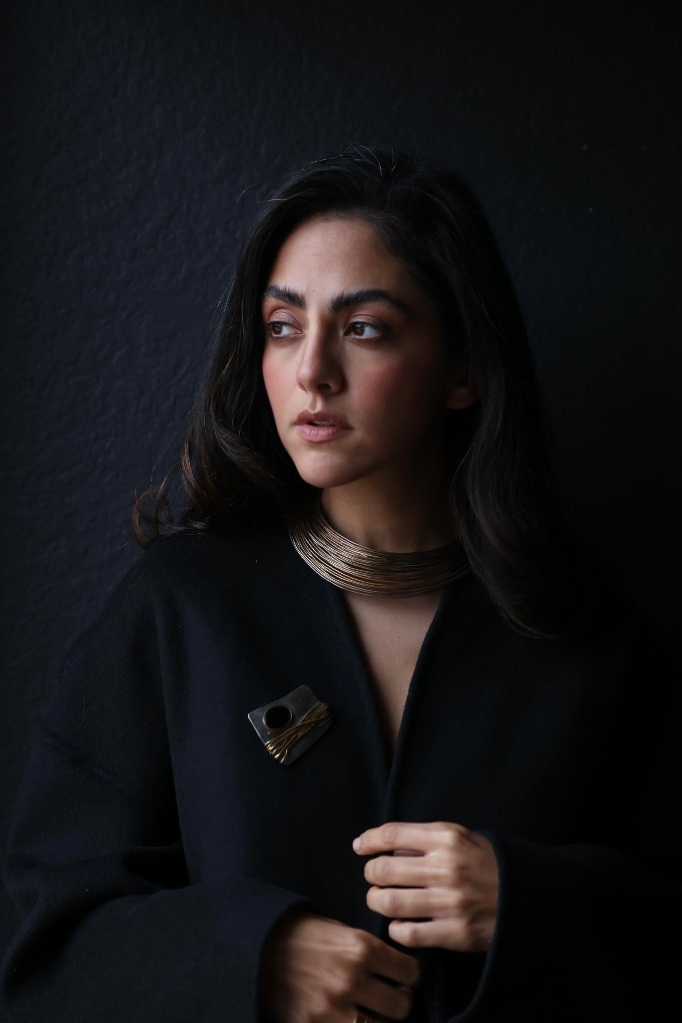 Silver-Toned and Brass Multi-Wire Collar Necklace|Vintage Baazaar 