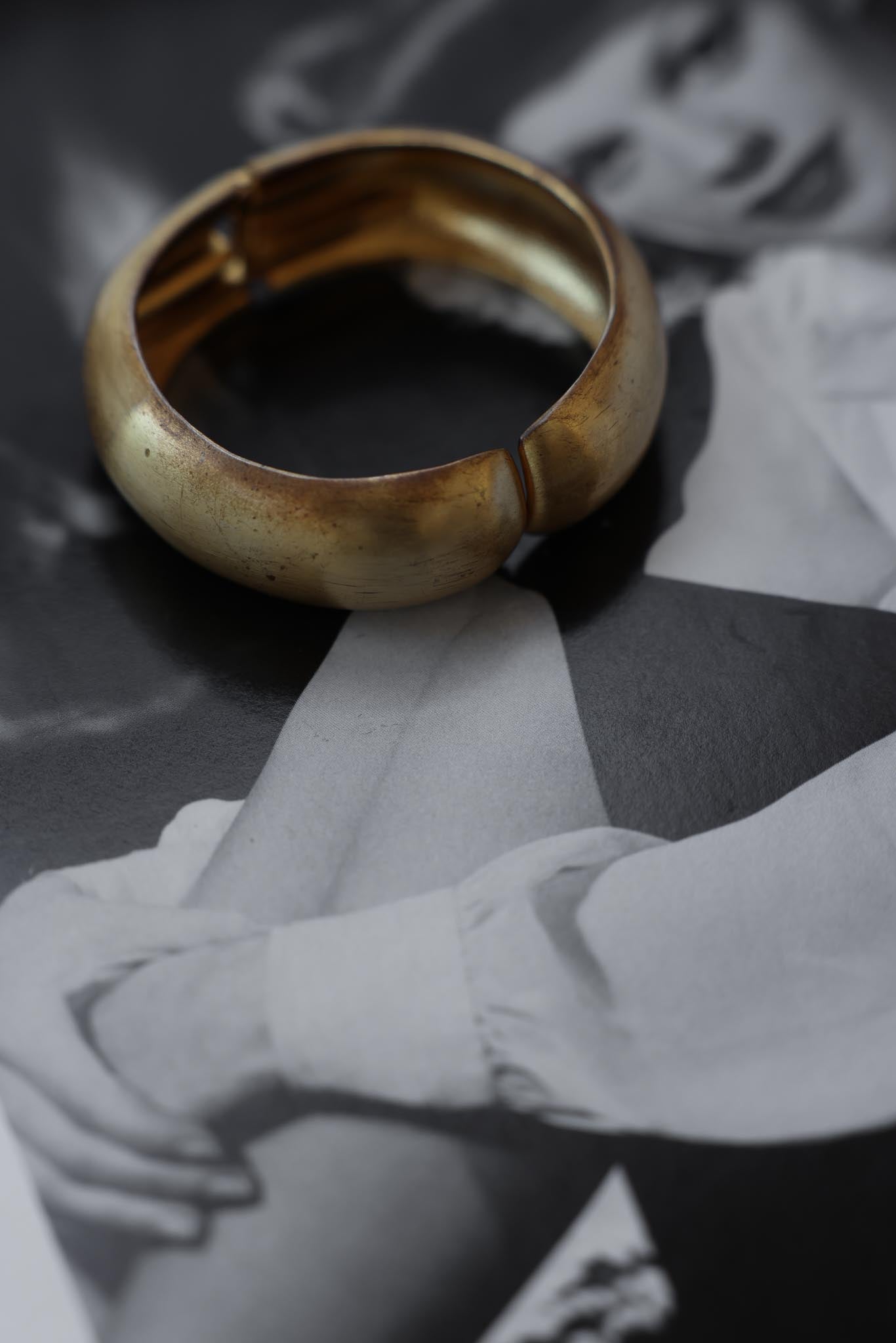 Timeless Matte Gold Vintage Bangle|Vintage Baazaar 