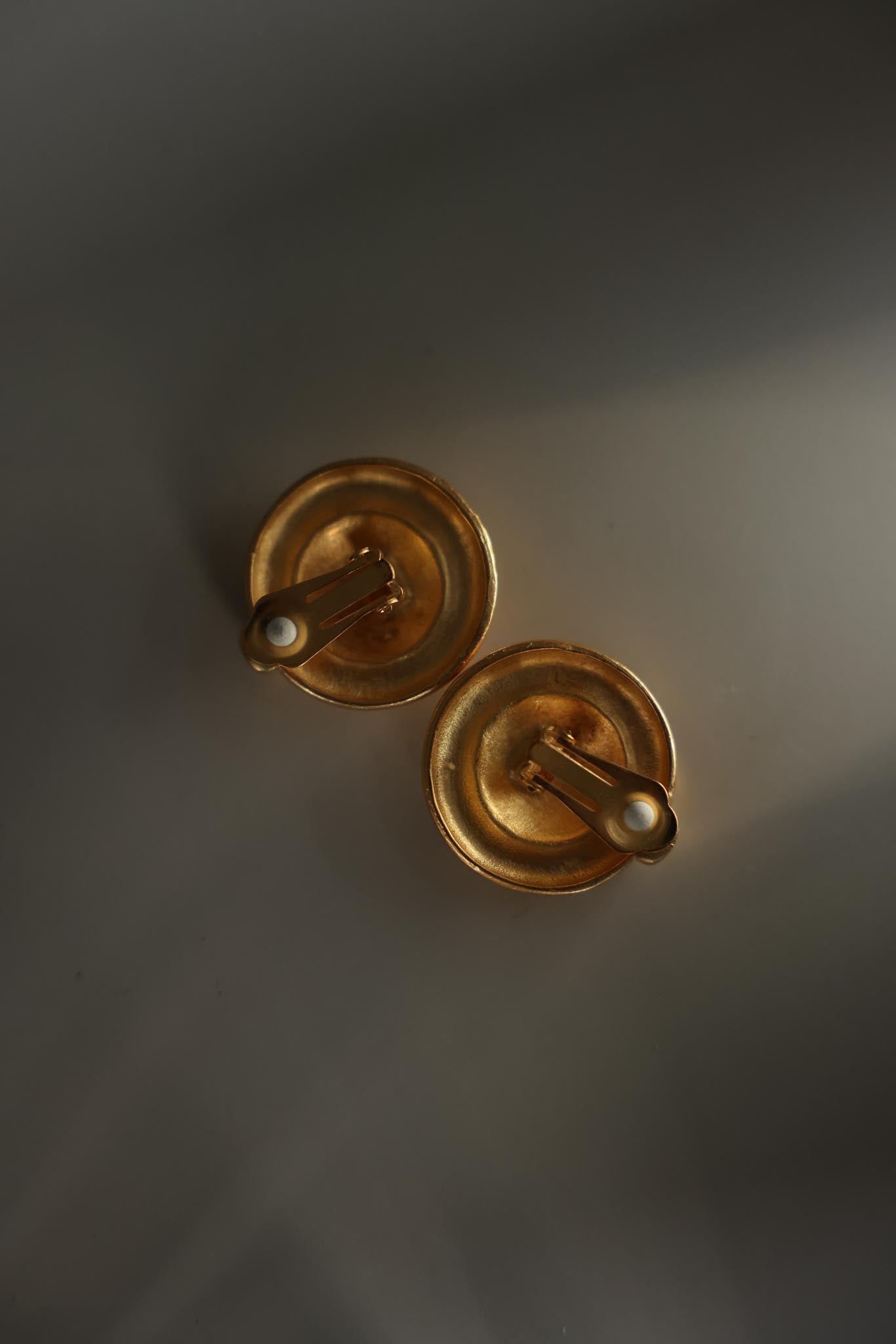 Gold Plated Matte Gold Clip-On Earrings