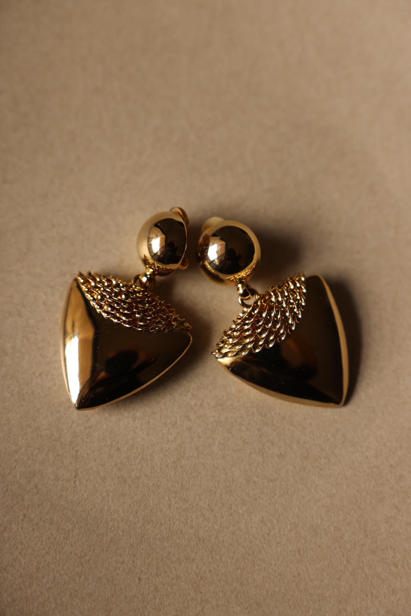 Golden Shield Earrings|Vintage Baazaar 
